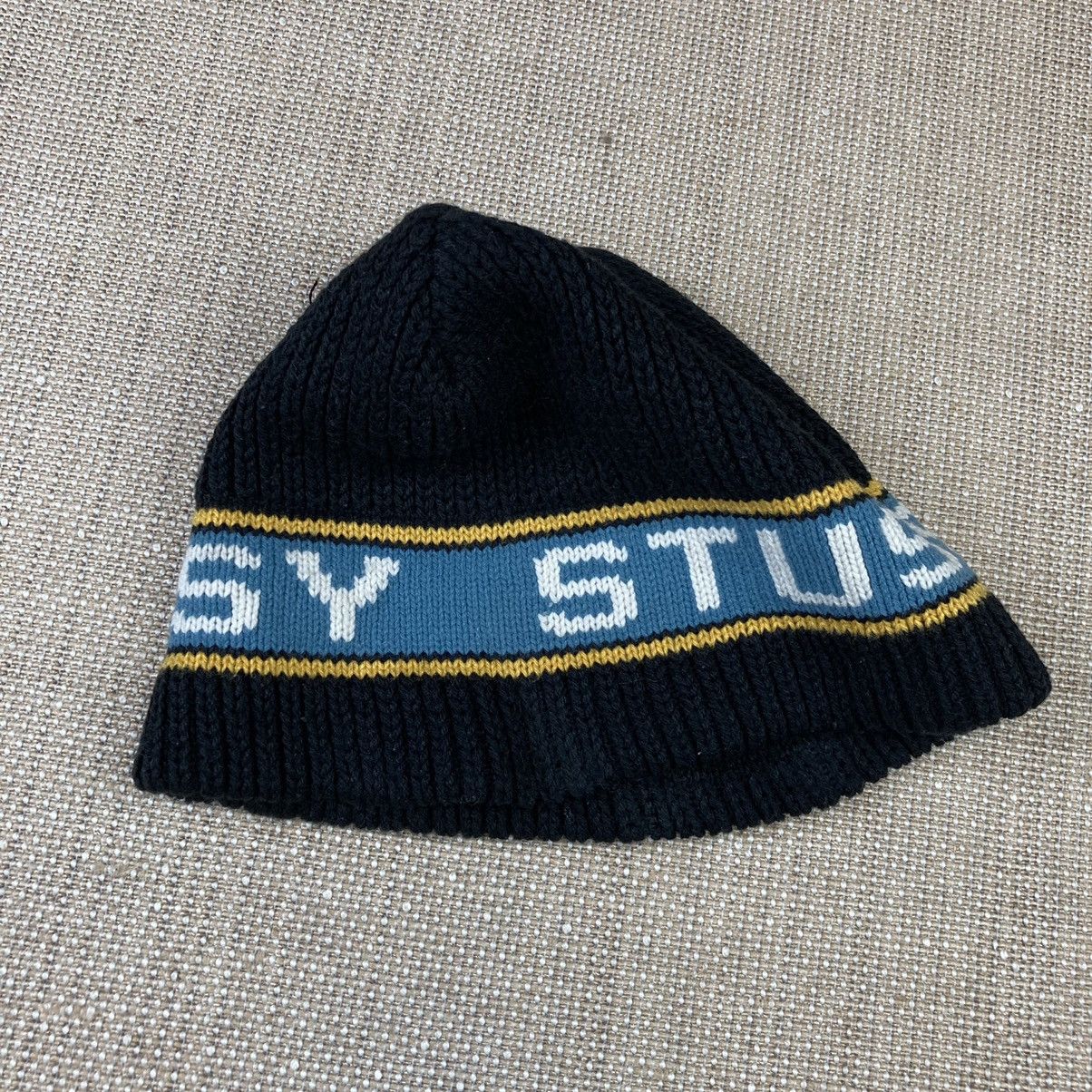 Stussy × Vintage Vintage Stussy big logo knitted beanie hat Size ONE SIZE - 3 Thumbnail