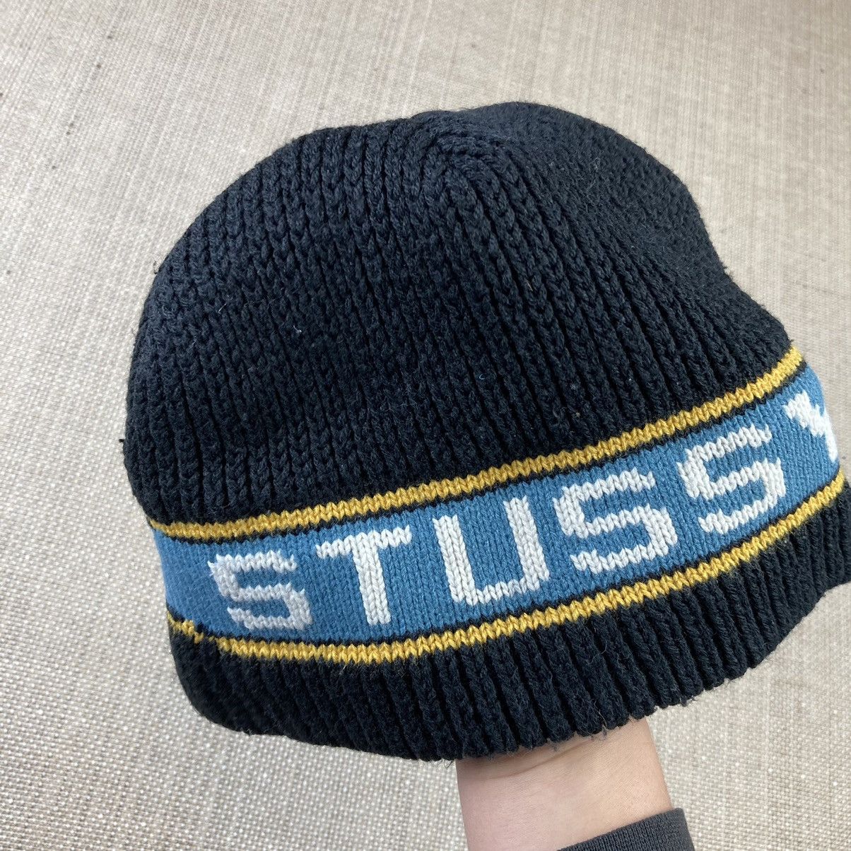 Stussy × Vintage Vintage Stussy big logo knitted beanie hat Size ONE SIZE - 5 Thumbnail