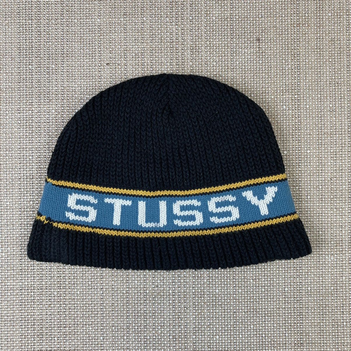 Stussy × Vintage Vintage Stussy big logo knitted beanie hat Size ONE SIZE - 2 Thumbnail