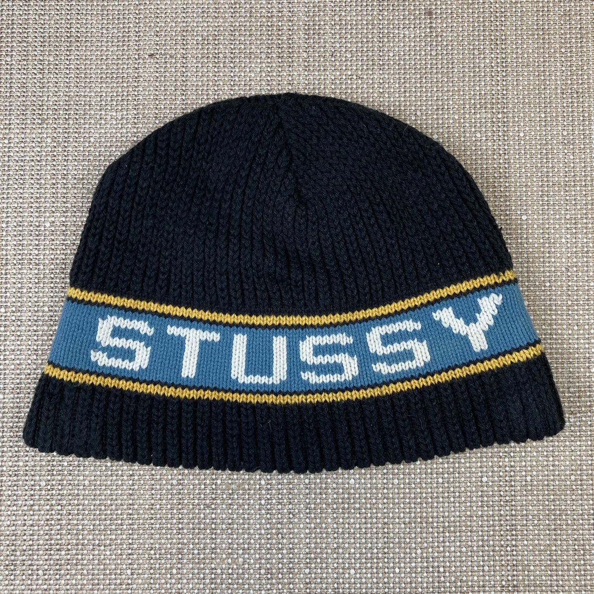 Stussy × Vintage Vintage Stussy big logo knitted beanie hat Size ONE SIZE - 1 Thumbnail