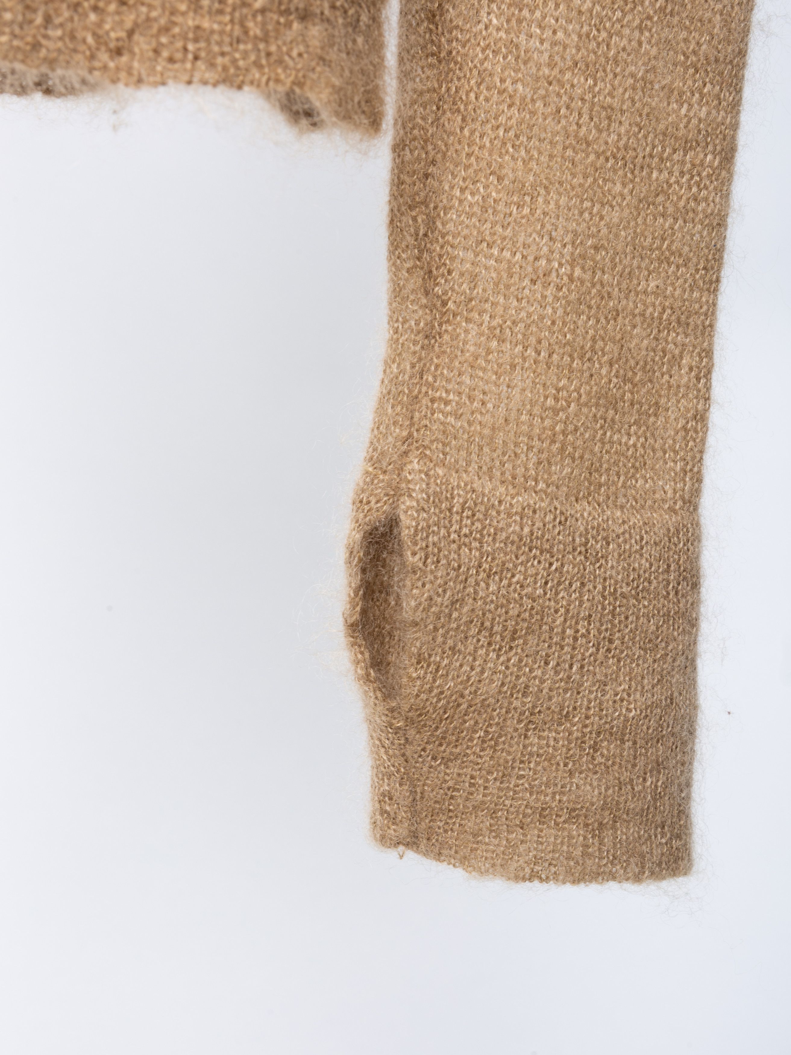 Dior × Hedi Slimane FW04 Dior Homme VOTC Tan Mohair Sweater Hedi Slimane XS Size US XS / EU 42 / 0 - 5 Thumbnail