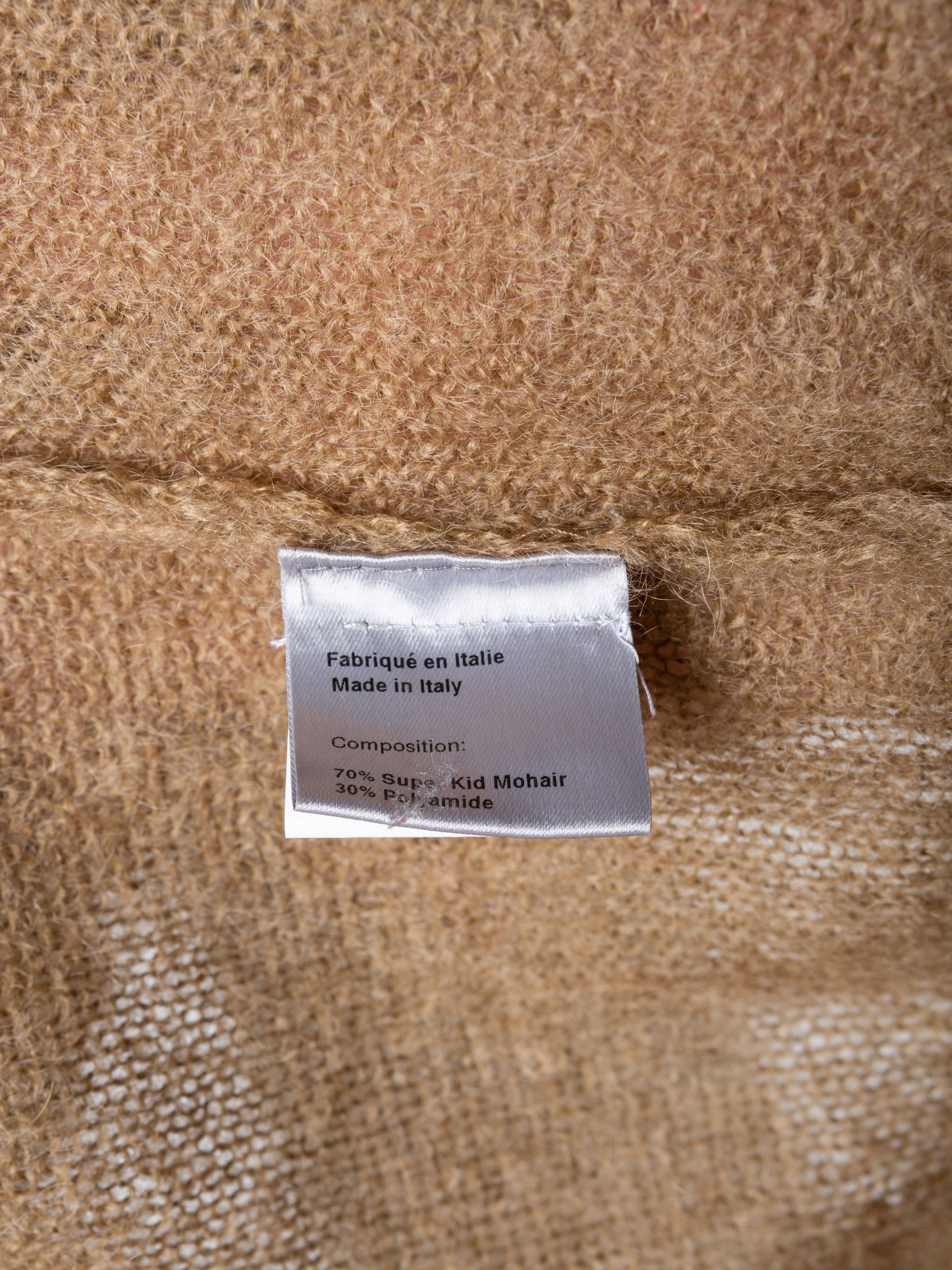 Dior × Hedi Slimane FW04 Dior Homme VOTC Tan Mohair Sweater Hedi Slimane XS Size US XS / EU 42 / 0 - 6 Thumbnail