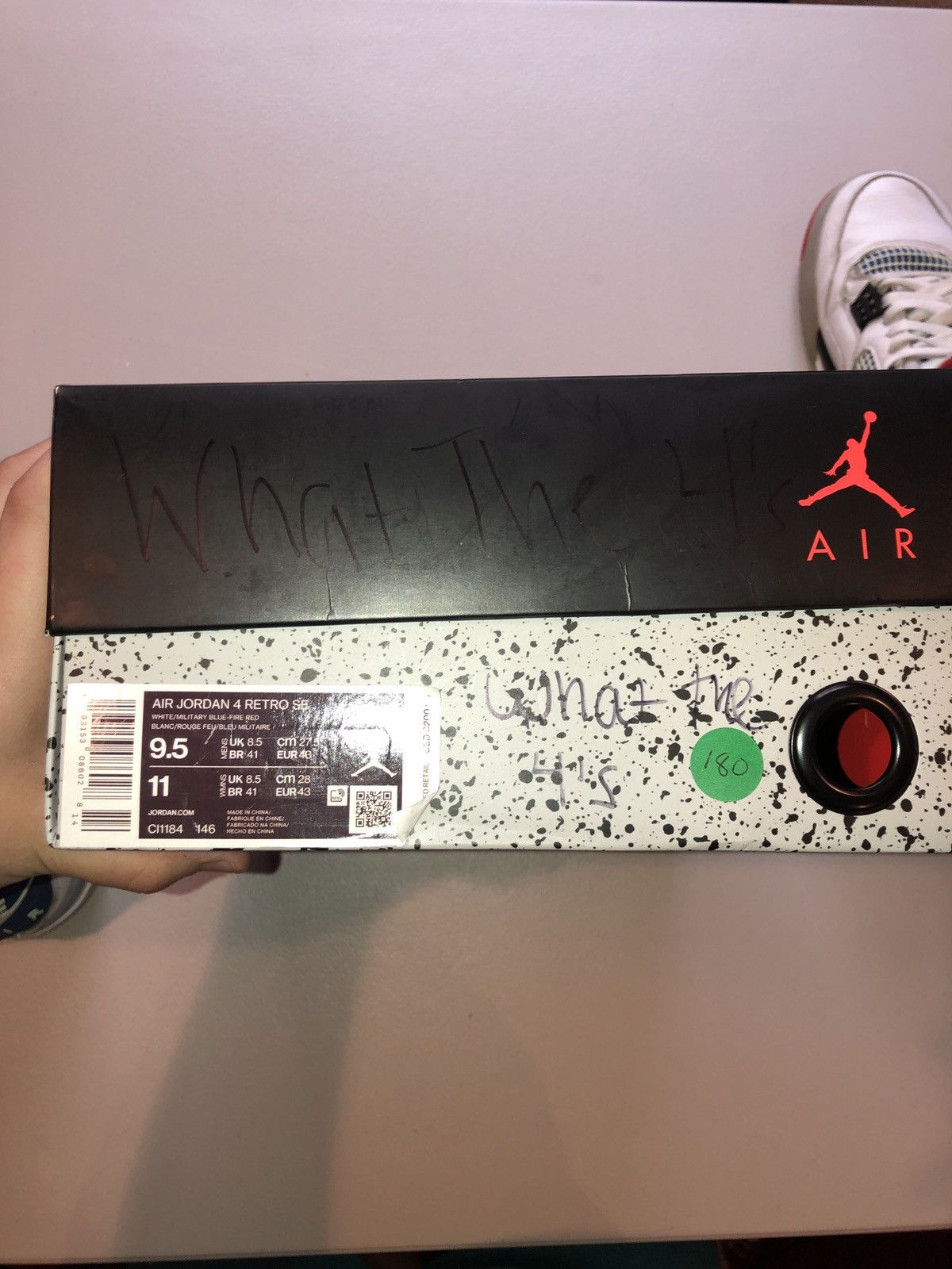 Jordan Brand × Nike Jordan 4 “What The 4’s” Size US 9.5 / EU 42-43 - 10 Thumbnail