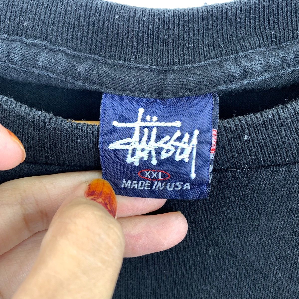 Stussy Vintage 90s N.Y.L.T.L.A STUSSY USA Print Oversize Black Size US XXL / EU 58 / 5 - 3 Thumbnail