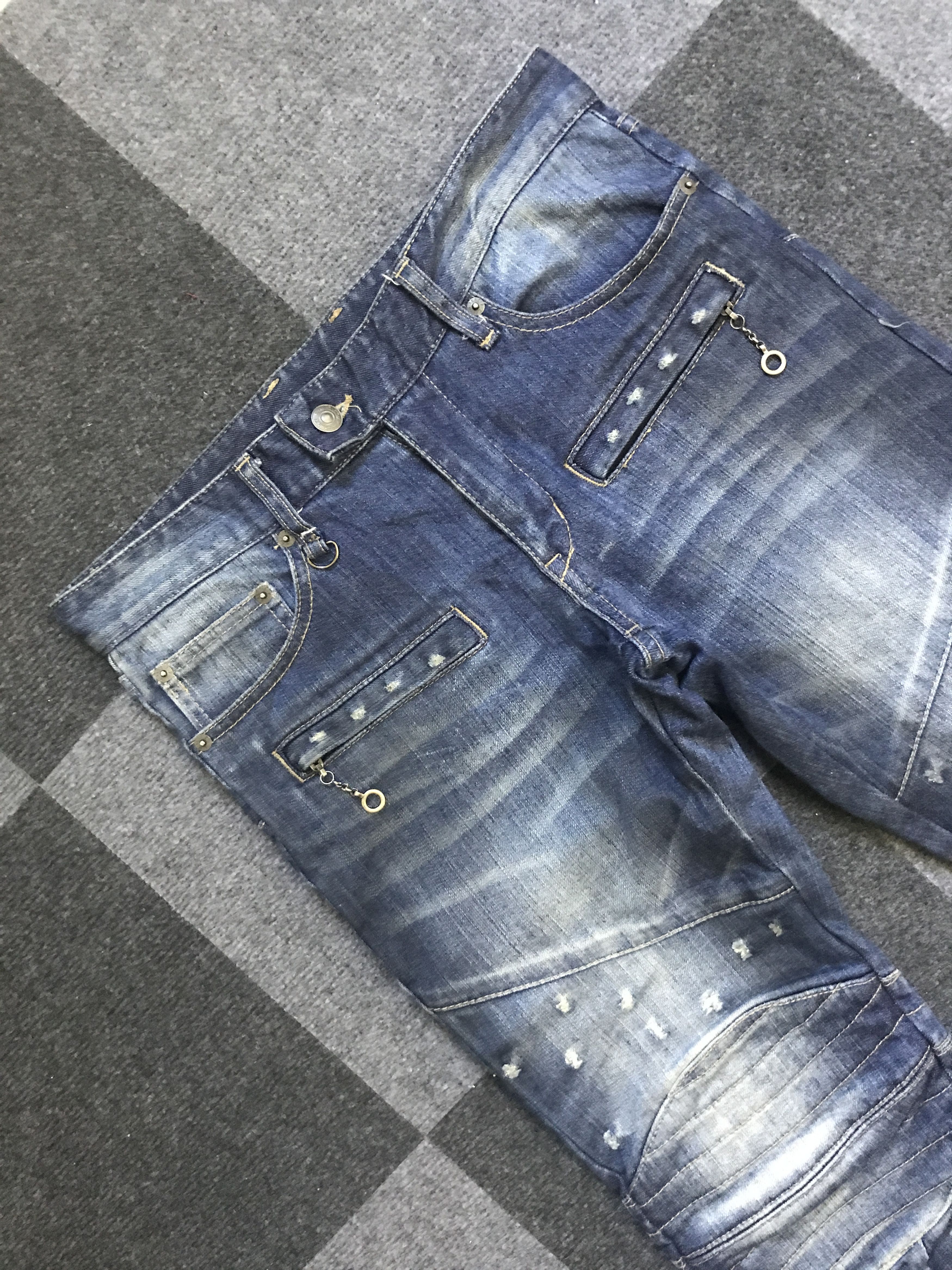 PPFM D105 PPFM Archival Seditionaries Design Biker Jeans Size US 30 / EU 46 - 4 Thumbnail