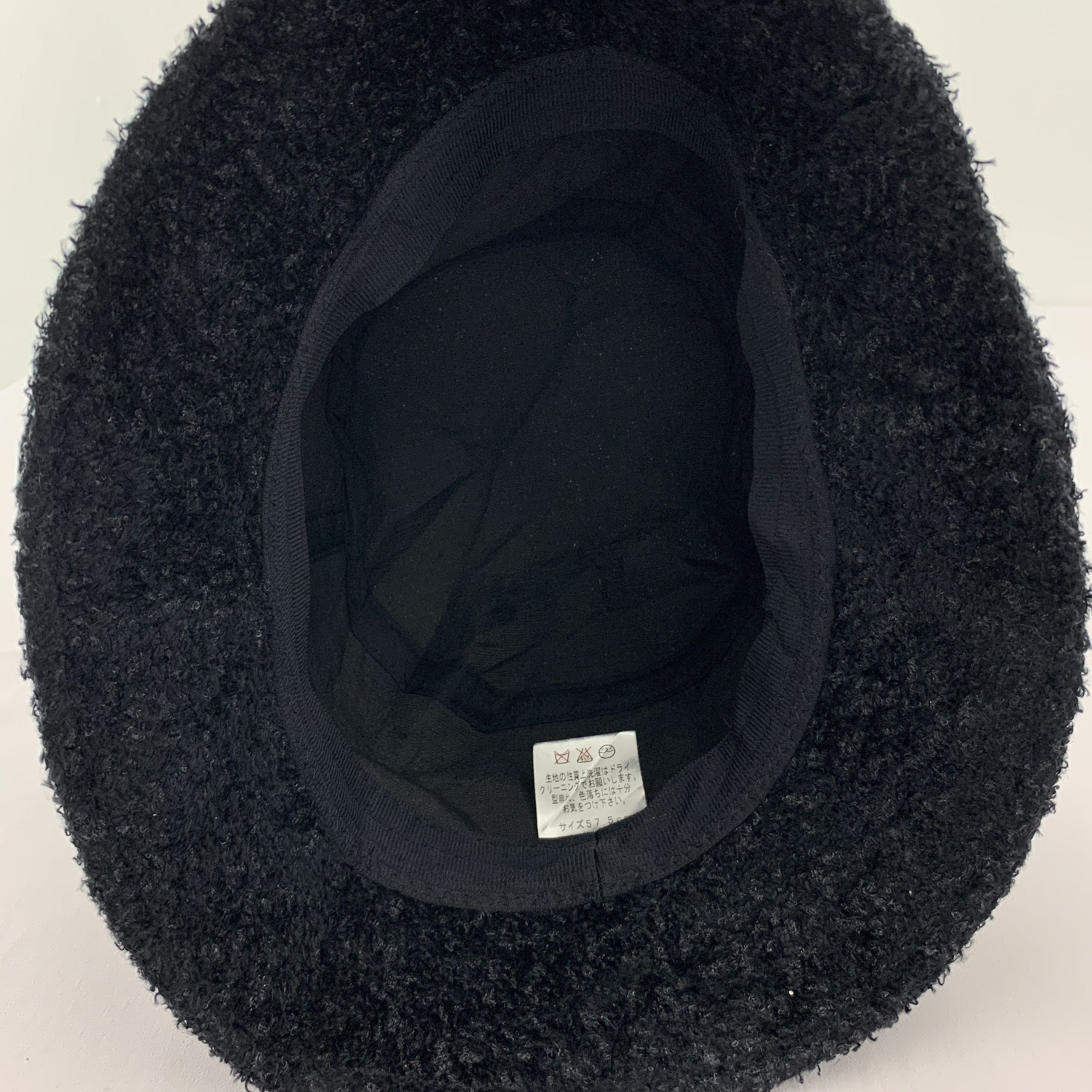 Japanese Brand Fur Hat Black Bucket Hat Size ONE SIZE - 8 Thumbnail