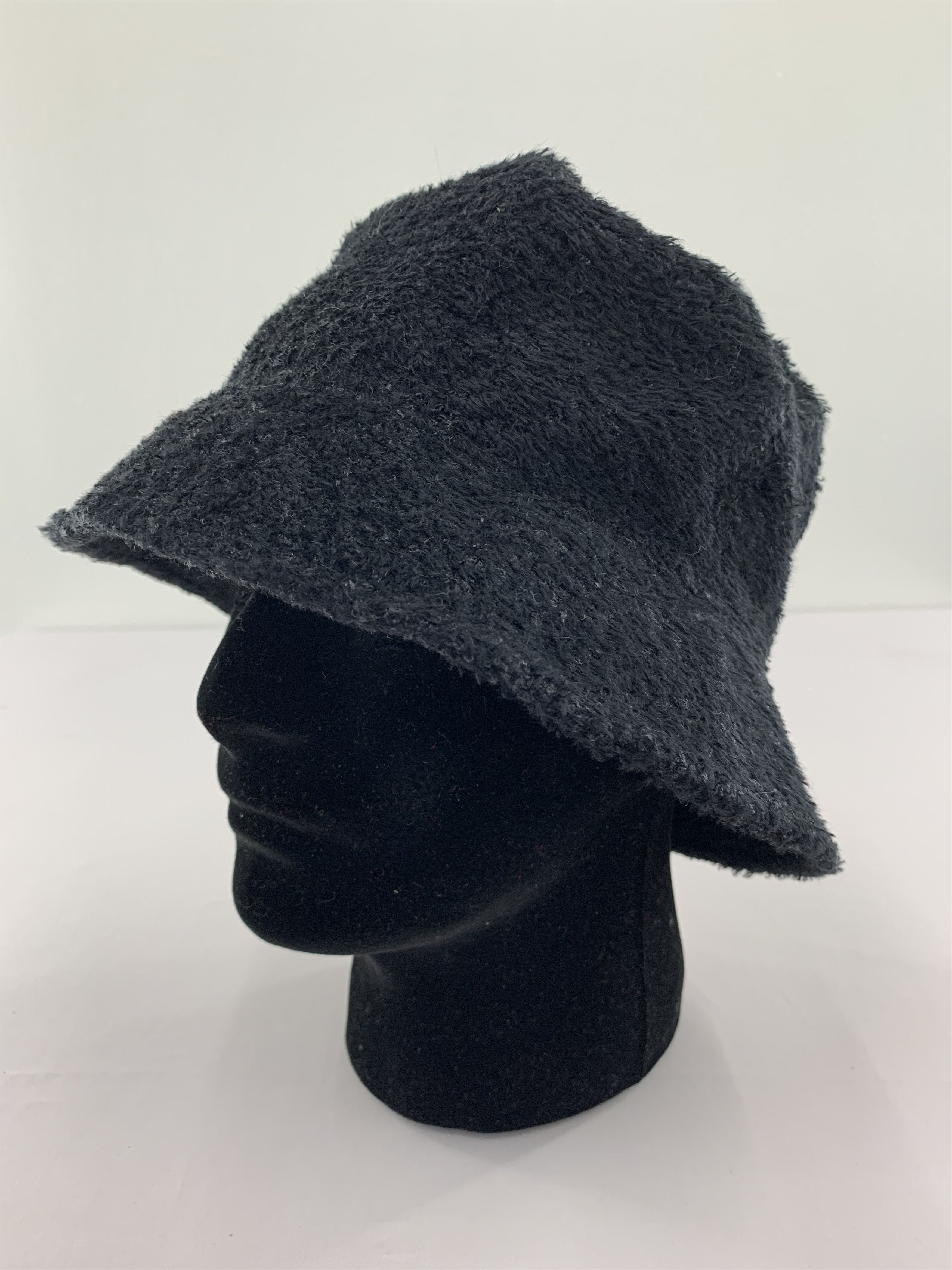 Japanese Brand Fur Hat Black Bucket Hat Size ONE SIZE - 3 Thumbnail