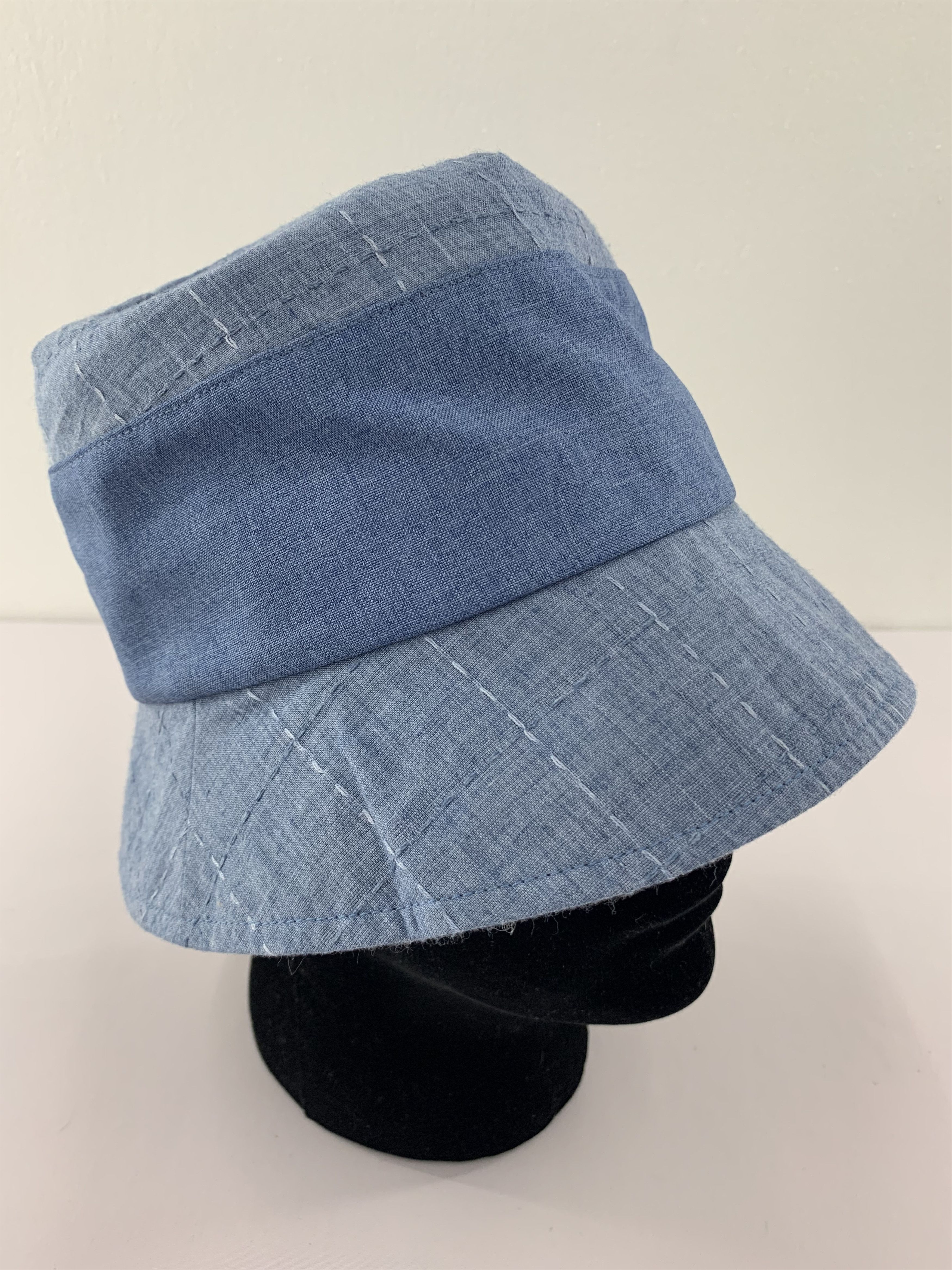 Japanese Brand Blue Bucket Hat Size ONE SIZE - 5 Thumbnail