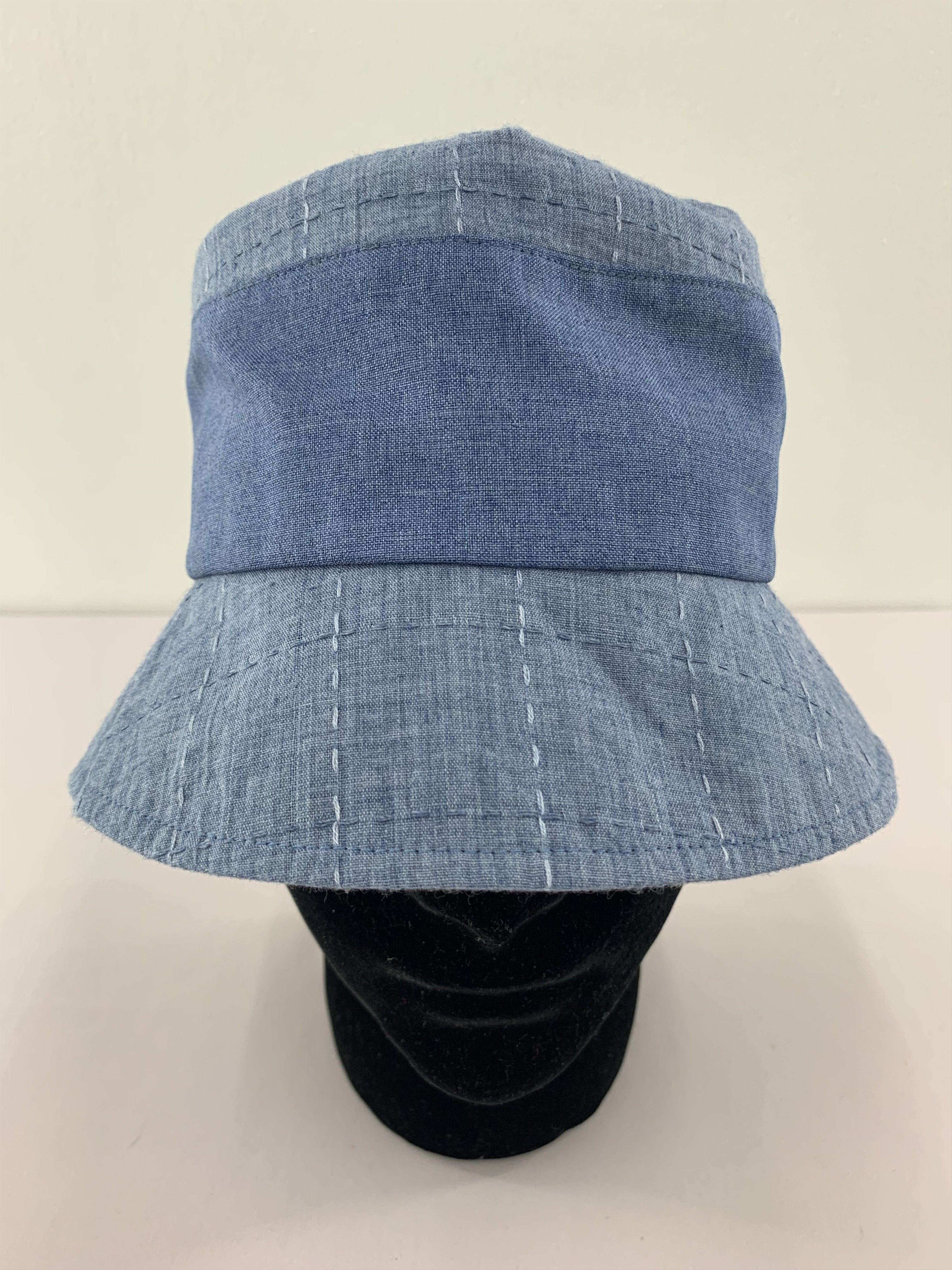 Japanese Brand Blue Bucket Hat Size ONE SIZE - 4 Thumbnail