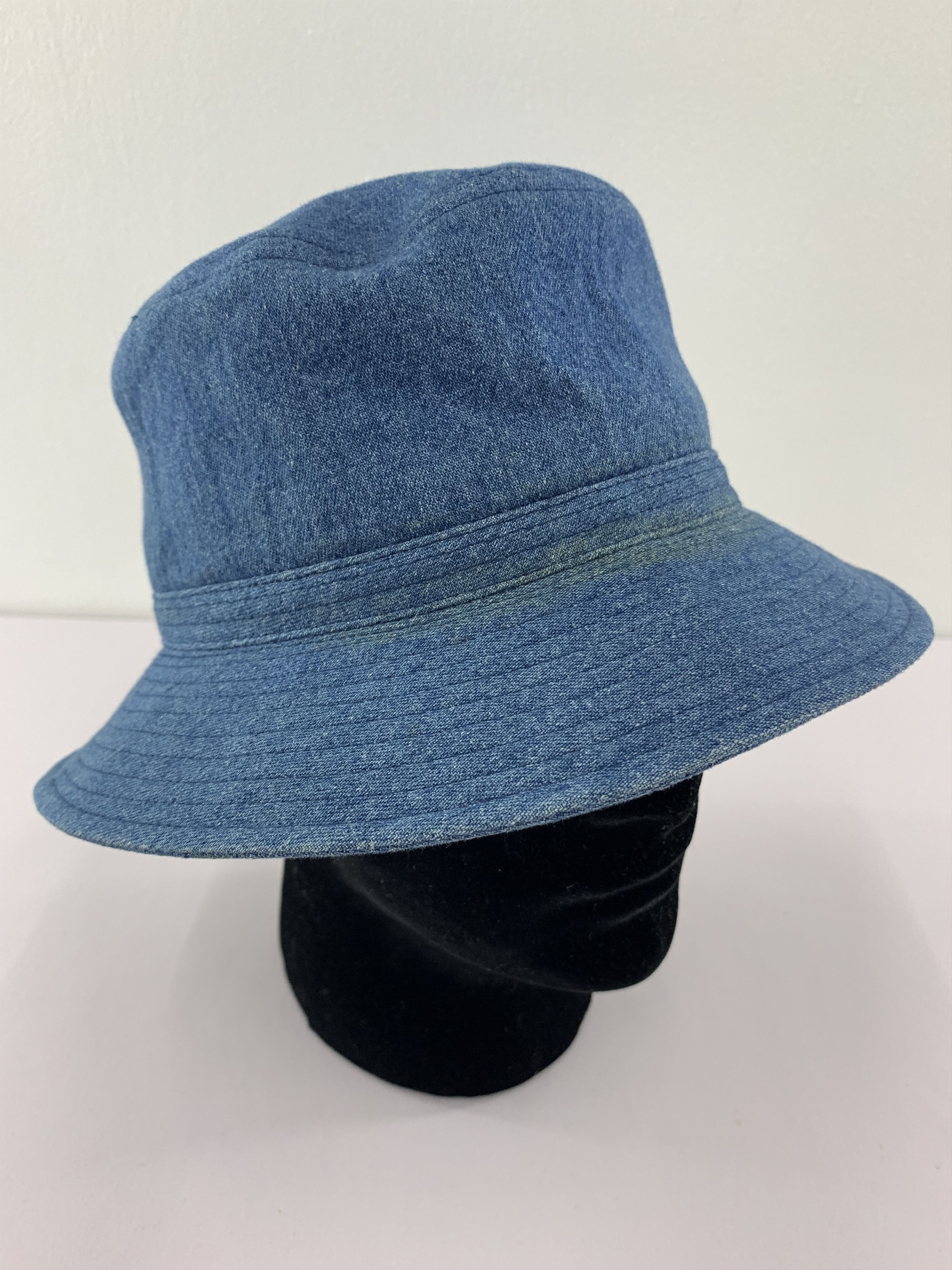 Japanese Brand Blue Denim Bucket Hat Size ONE SIZE - 4 Thumbnail