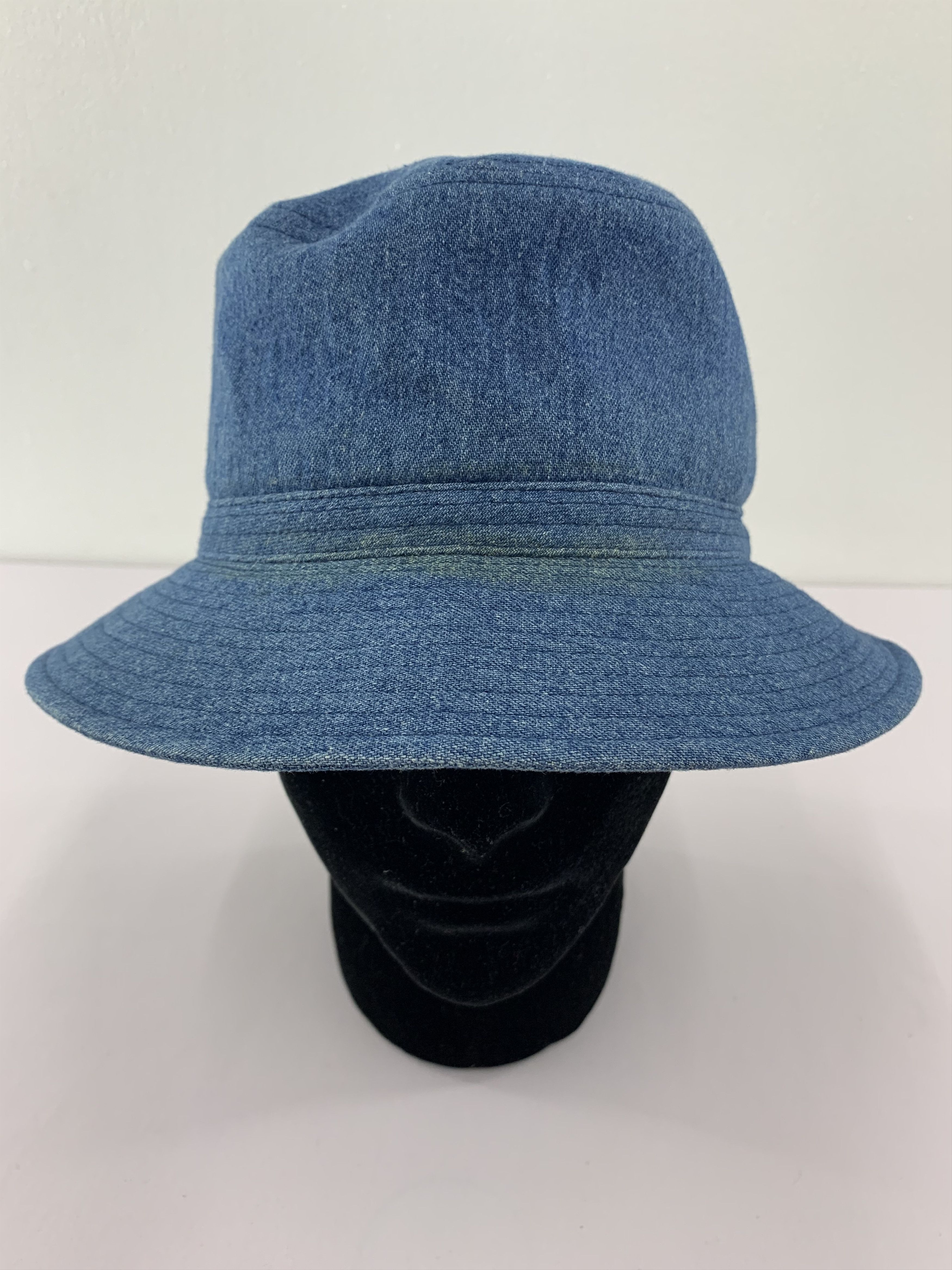 Japanese Brand Blue Denim Bucket Hat Size ONE SIZE - 3 Thumbnail