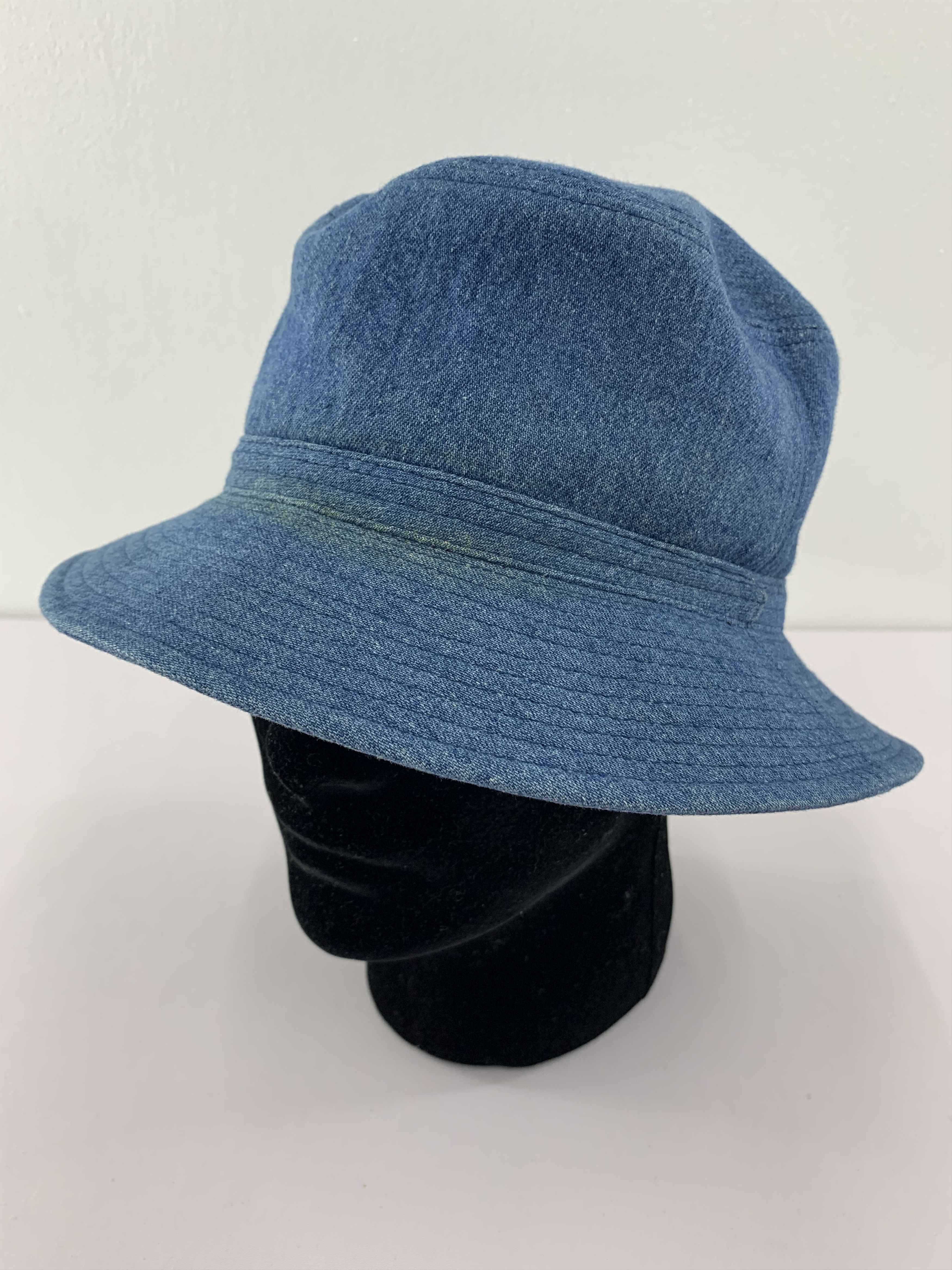 Japanese Brand Blue Denim Bucket Hat Size ONE SIZE - 2 Thumbnail