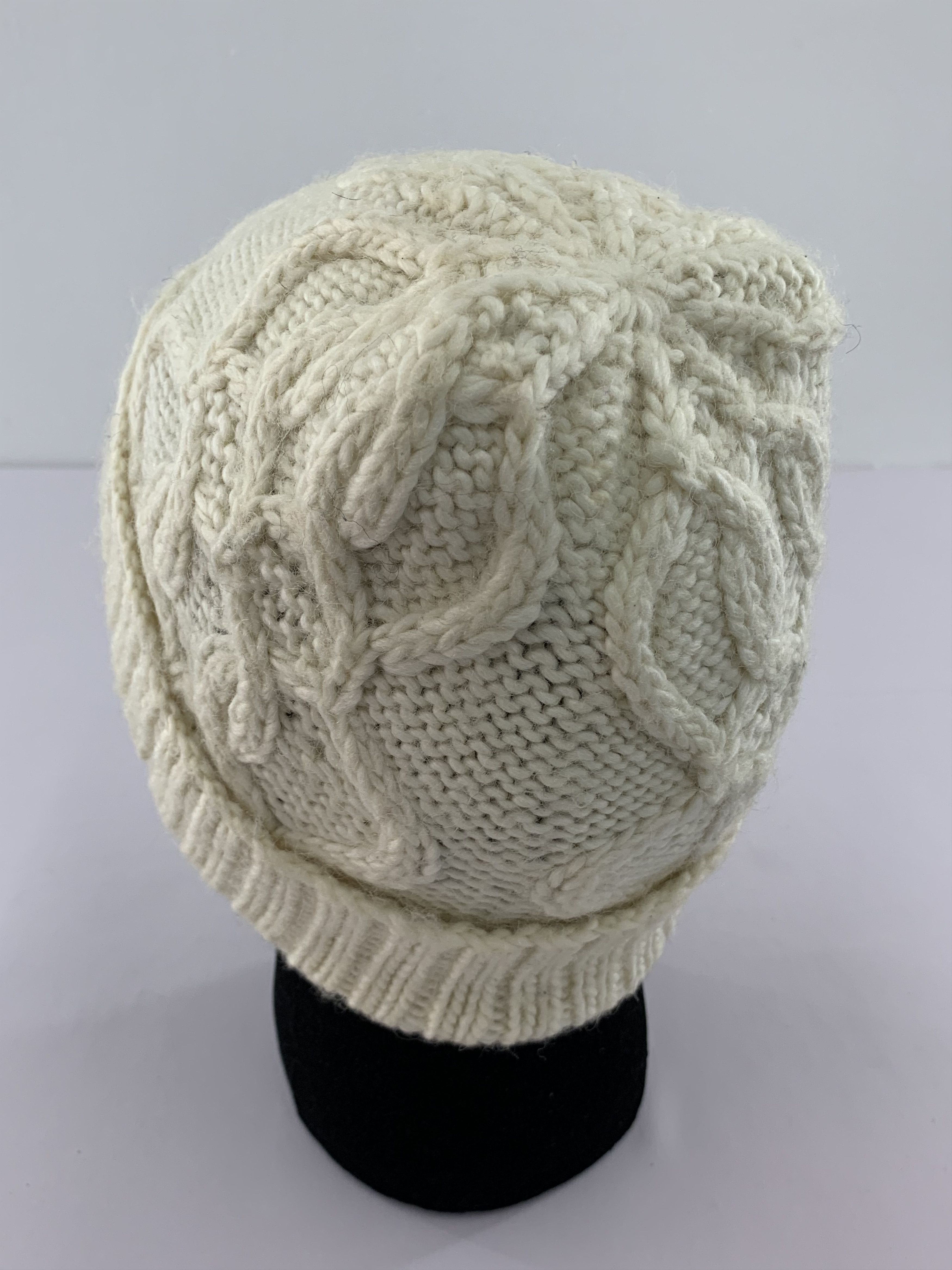 Japanese Brand Vert Dense Cable Knit Beanie Hat Size ONE SIZE - 4 Thumbnail