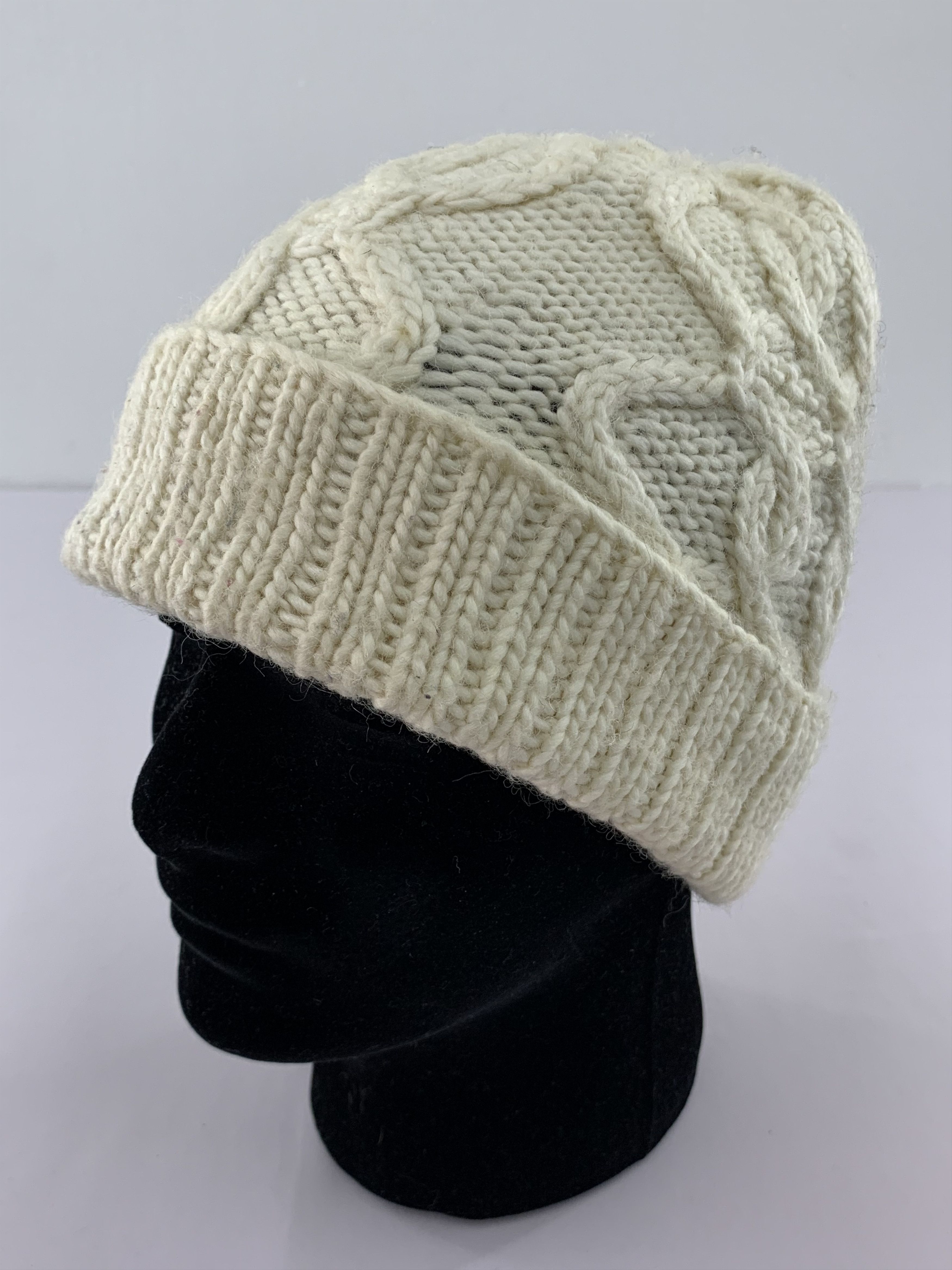 Japanese Brand Vert Dense Cable Knit Beanie Hat Size ONE SIZE - 3 Thumbnail