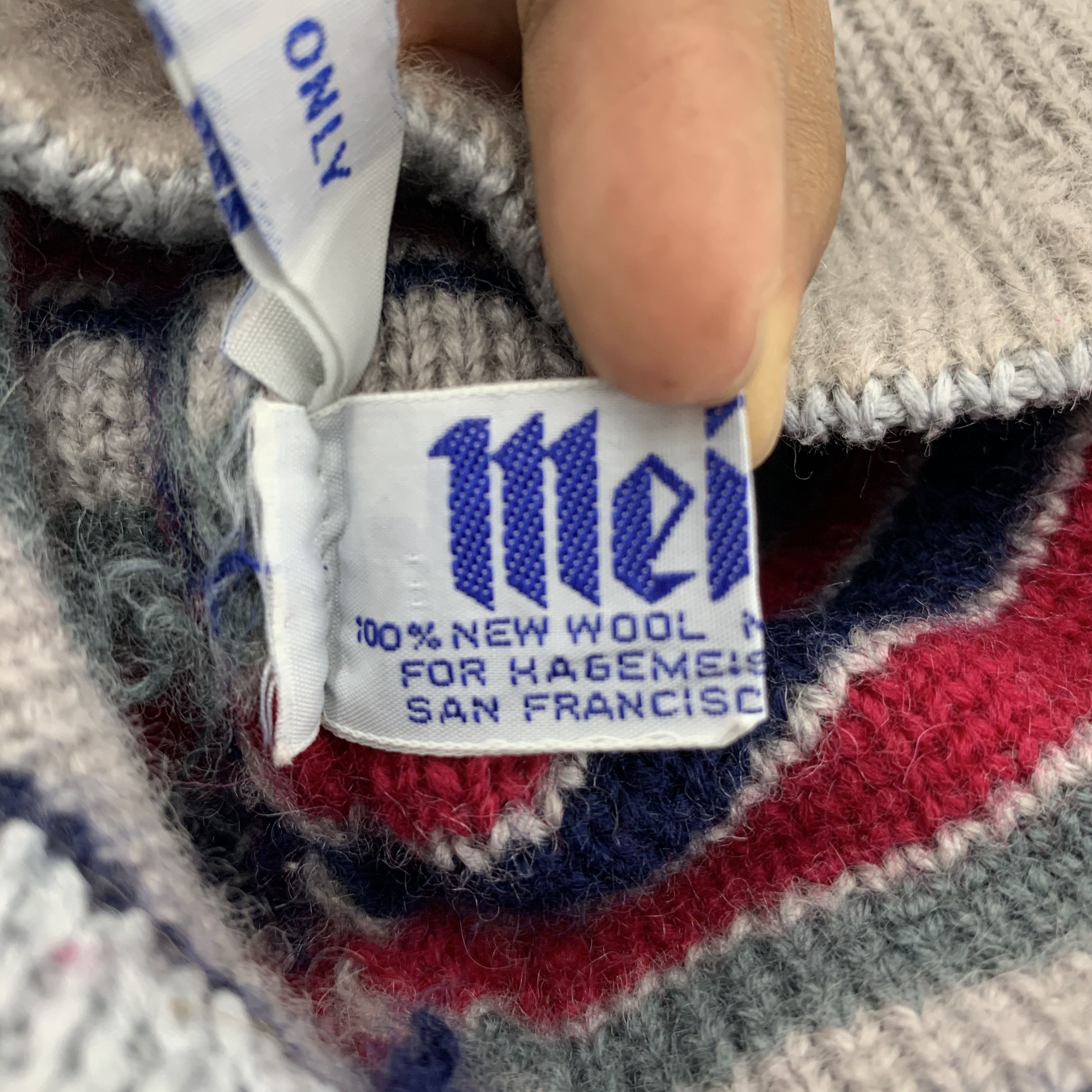 Meister × Vintage Meister Wool Beanie Hats Striped Size ONE SIZE - 8 Thumbnail