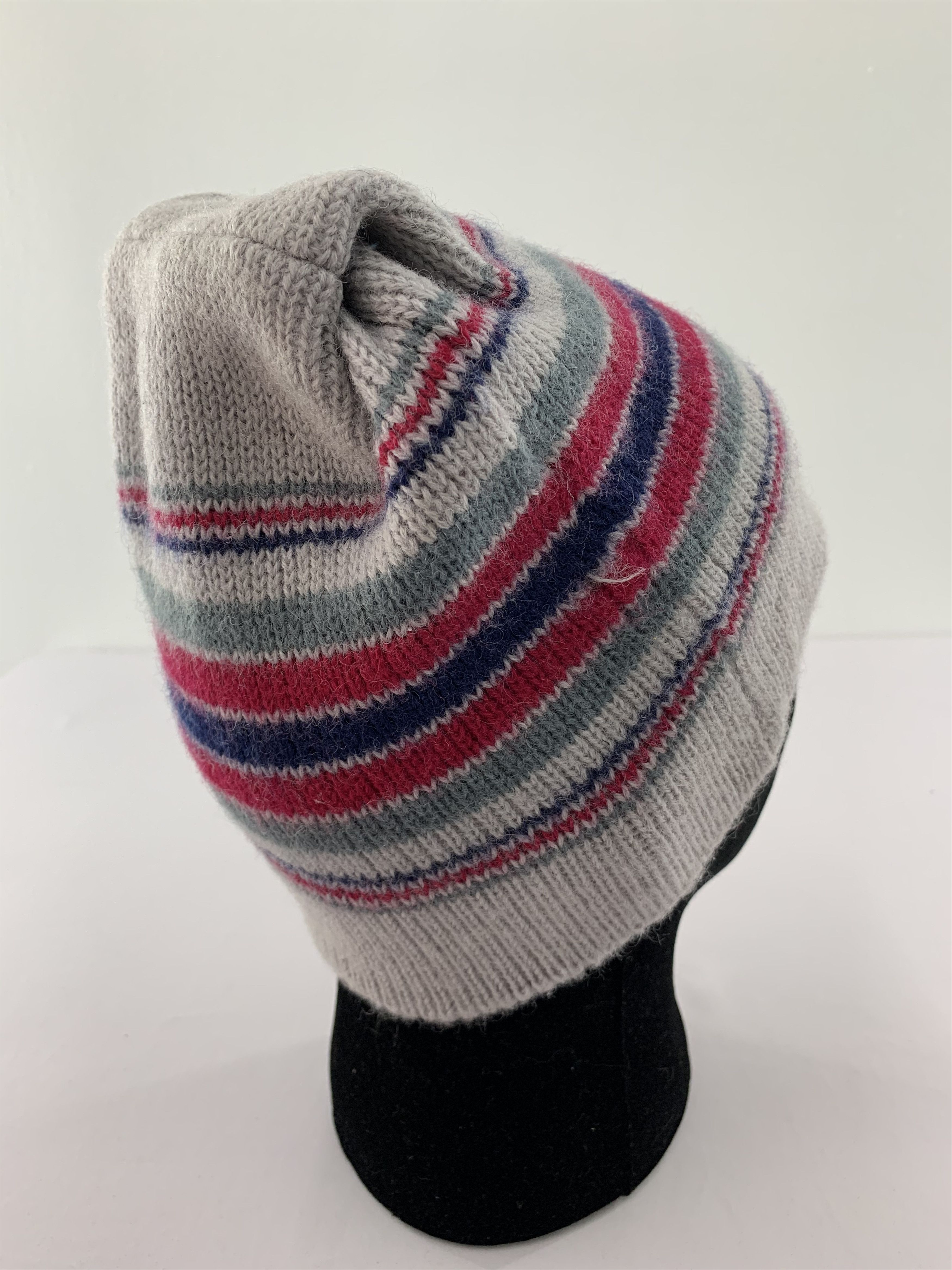 Meister × Vintage Meister Wool Beanie Hats Striped Size ONE SIZE - 6 Thumbnail