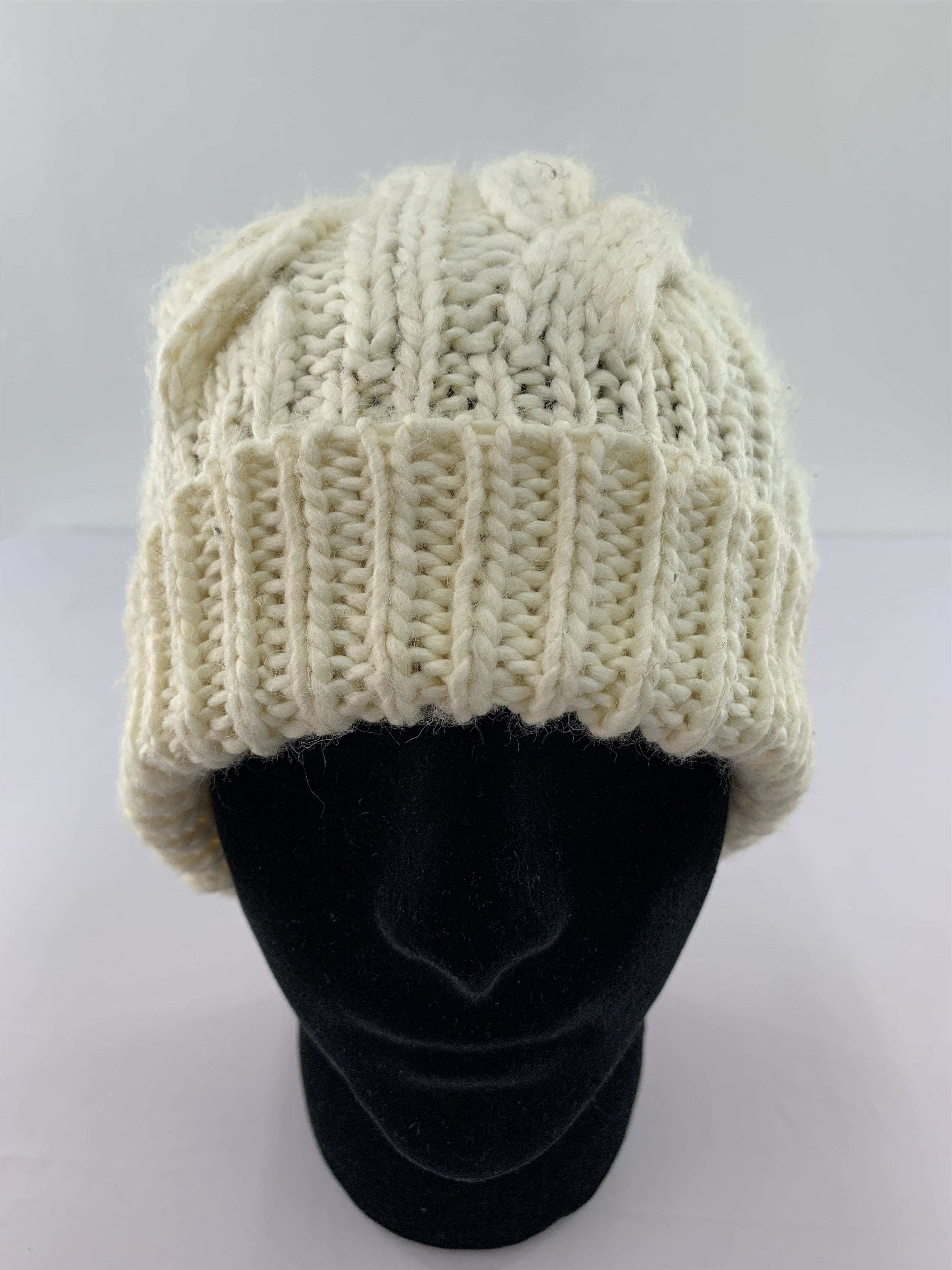 Handmade Glared Wool Knit Beanie Hats Size ONE SIZE - 2 Thumbnail