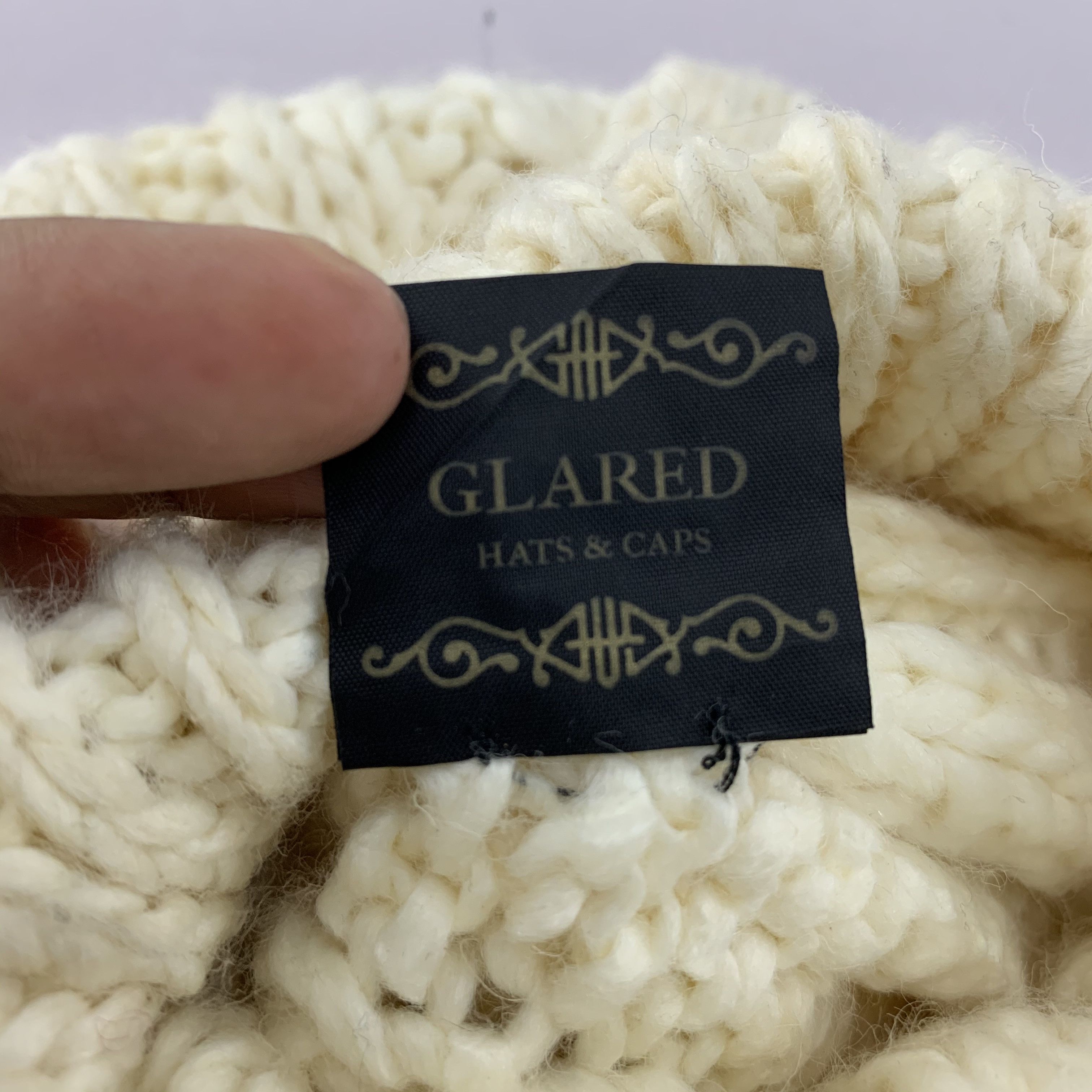 Handmade Glared Wool Knit Beanie Hats Size ONE SIZE - 6 Thumbnail