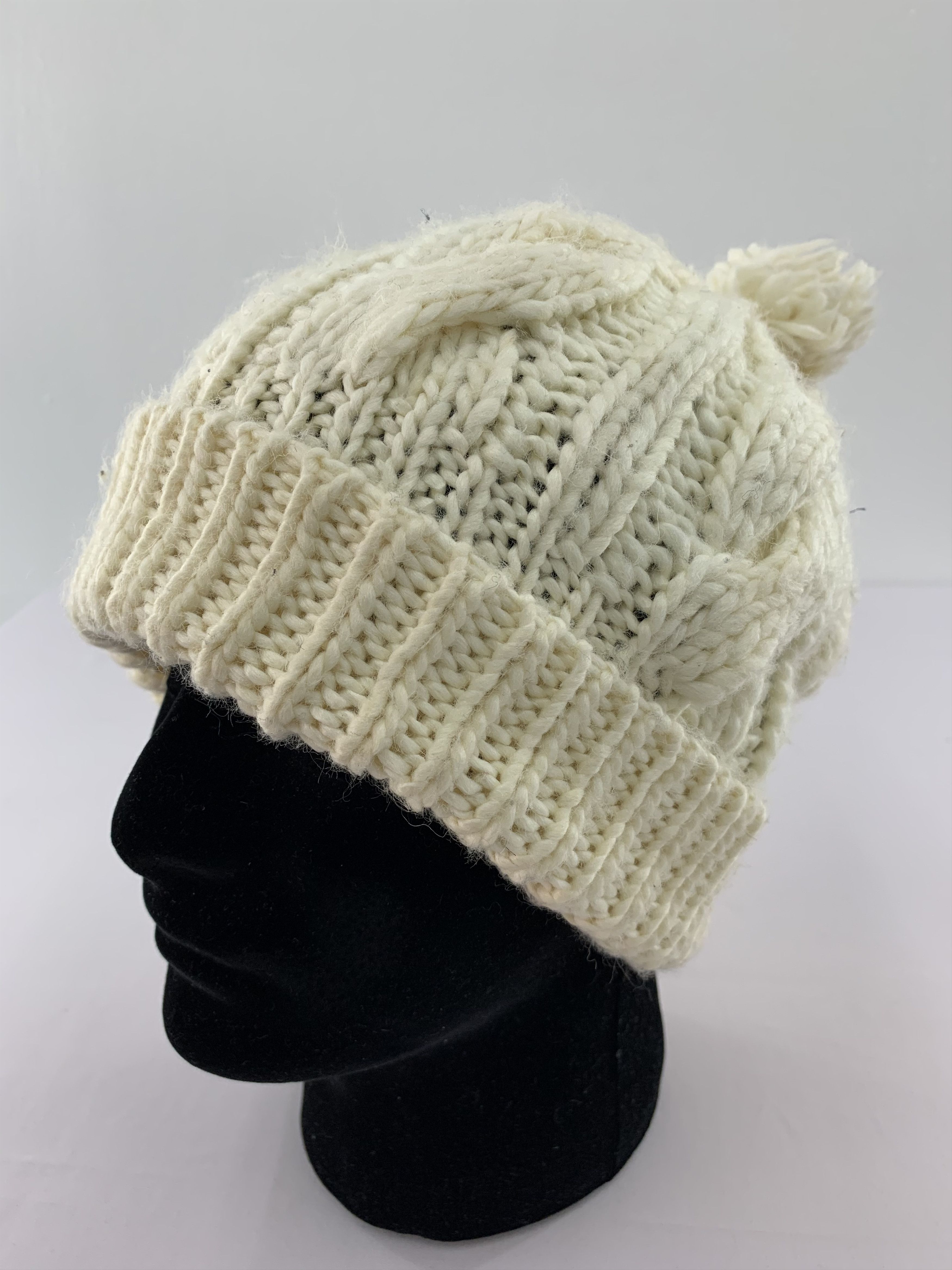 Handmade Glared Wool Knit Beanie Hats Size ONE SIZE - 3 Thumbnail