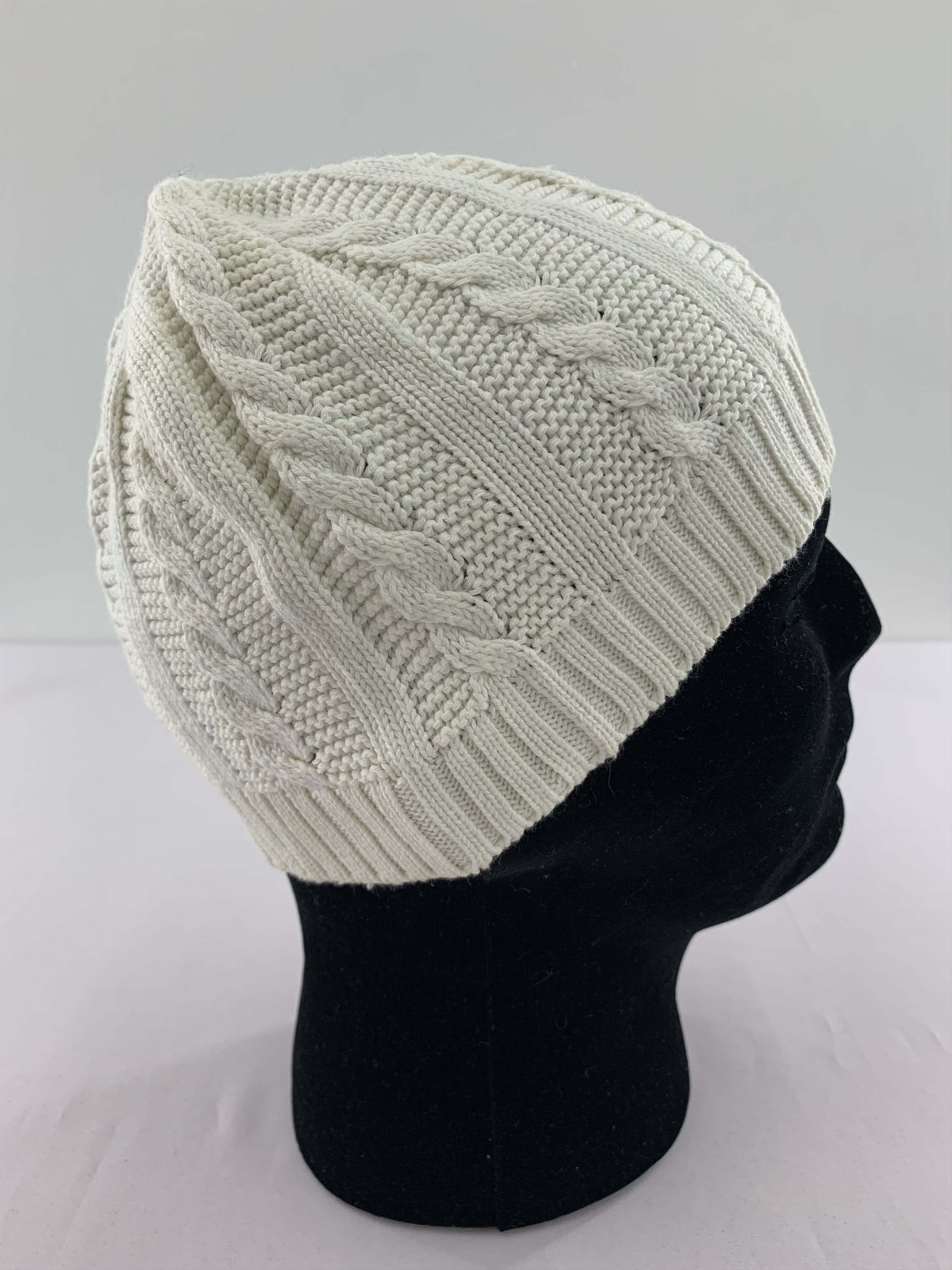 image of Coloured Cable Knit Sweater x Journal Standard Cable Knit Beanie Hat | Journal Standard Beanie in W
