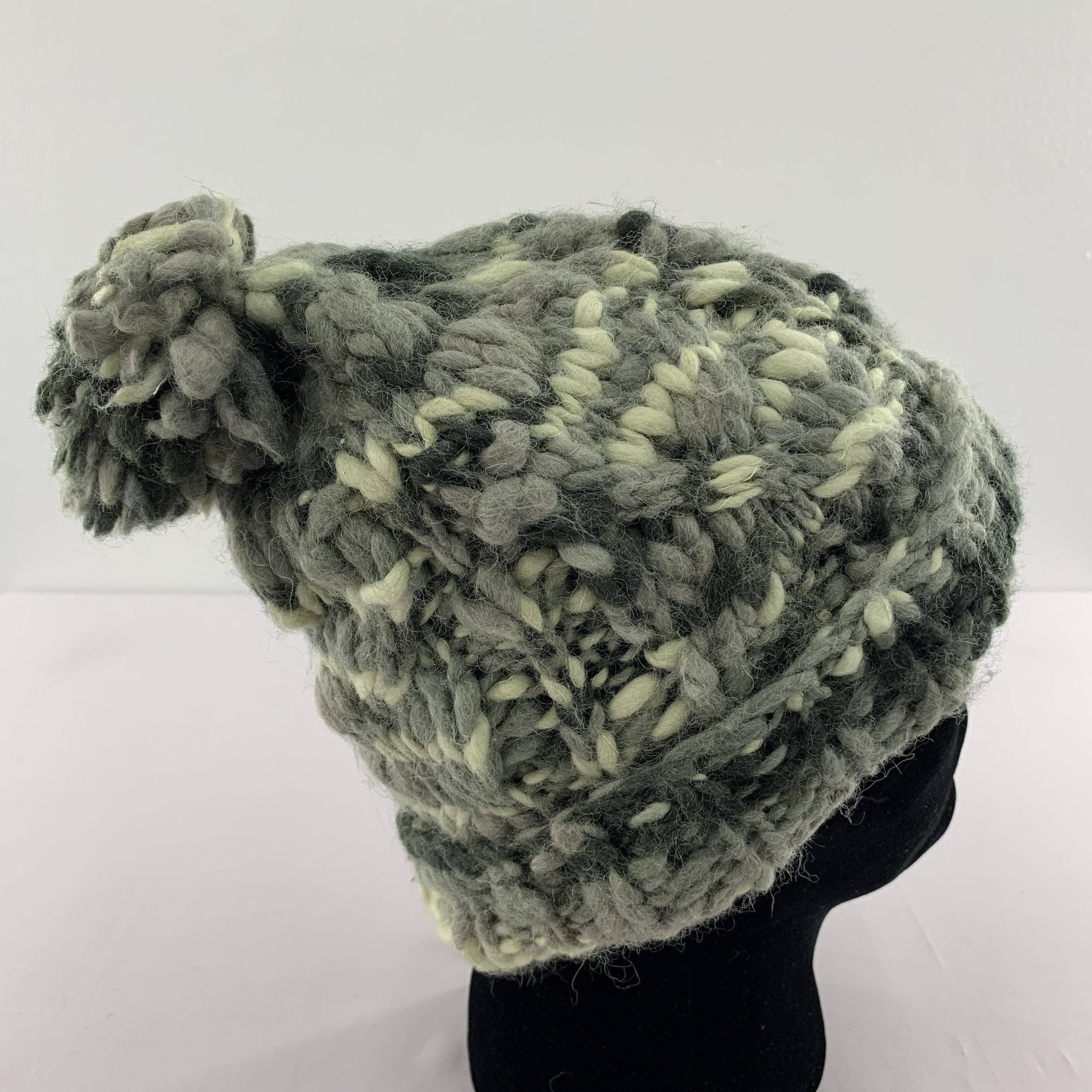 Handmade Milsa Japan Wool Beanie Hat Knitted Size ONE SIZE - 5 Thumbnail