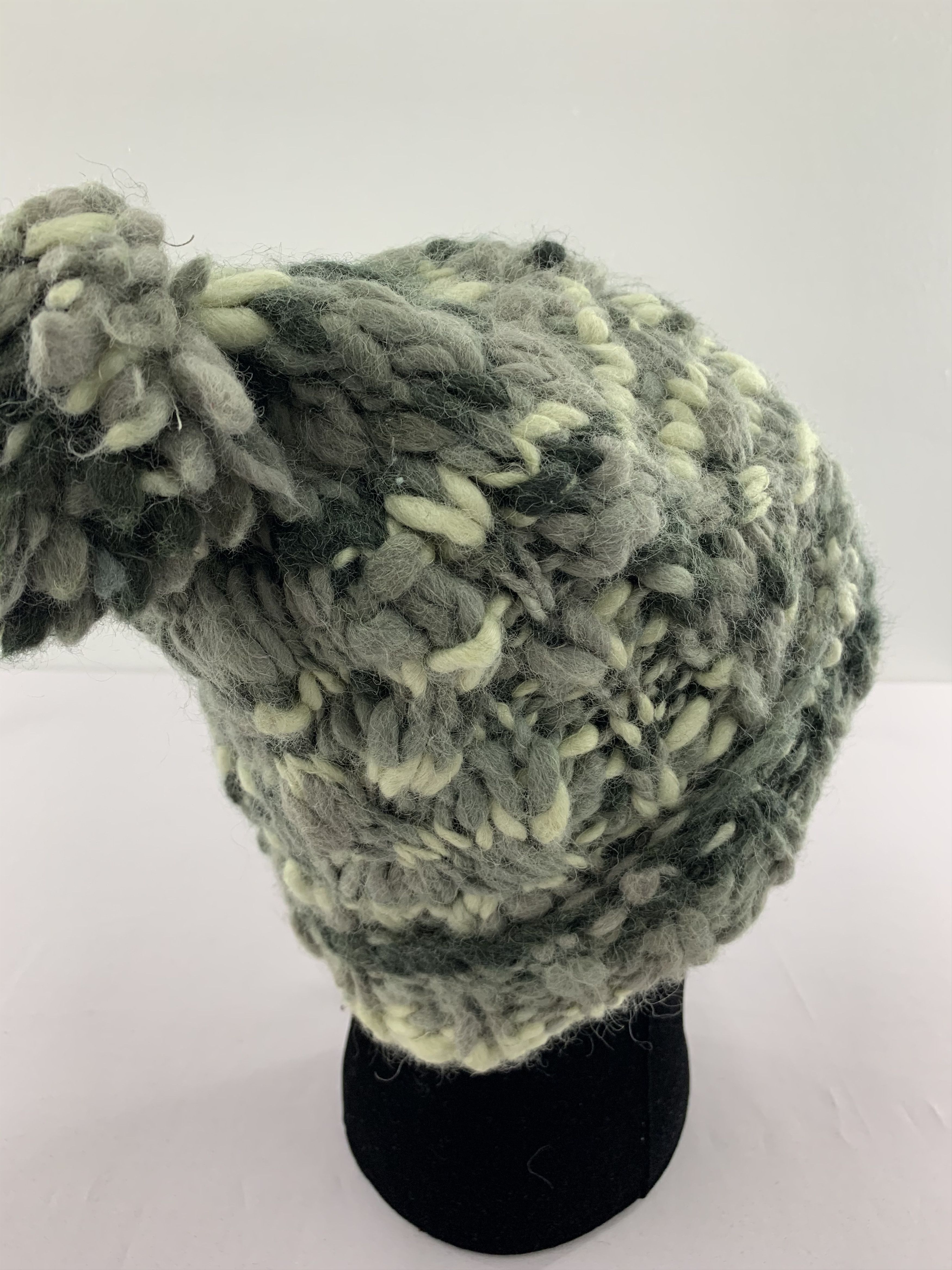 Handmade Milsa Japan Wool Beanie Hat Knitted Size ONE SIZE - 4 Thumbnail