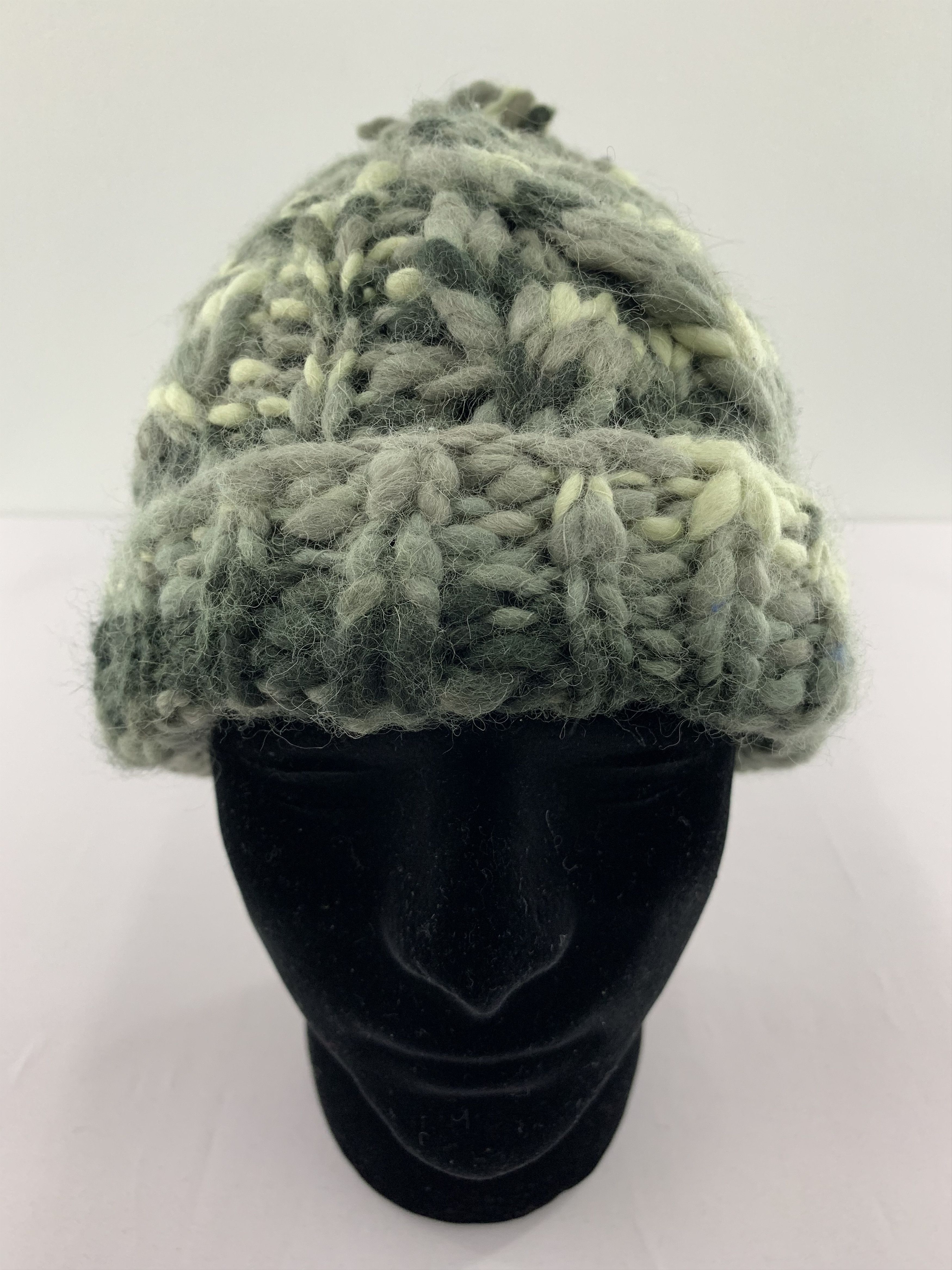 Handmade Milsa Japan Wool Beanie Hat Knitted Size ONE SIZE - 3 Thumbnail