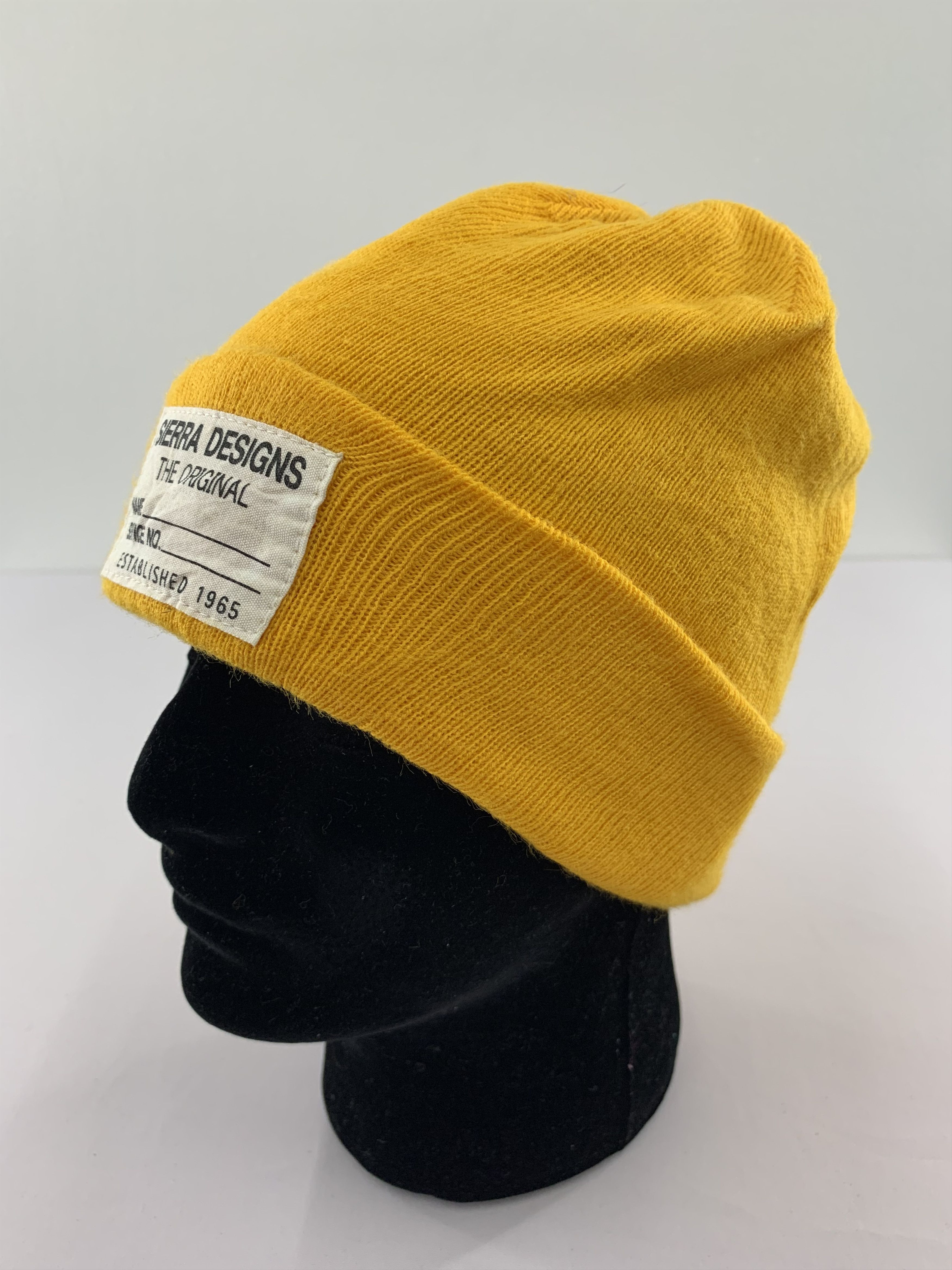 Sierra Designs Vintage y2k Sierra Designs Yellow beanie Hat Size ONE SIZE - 1 Thumbnail