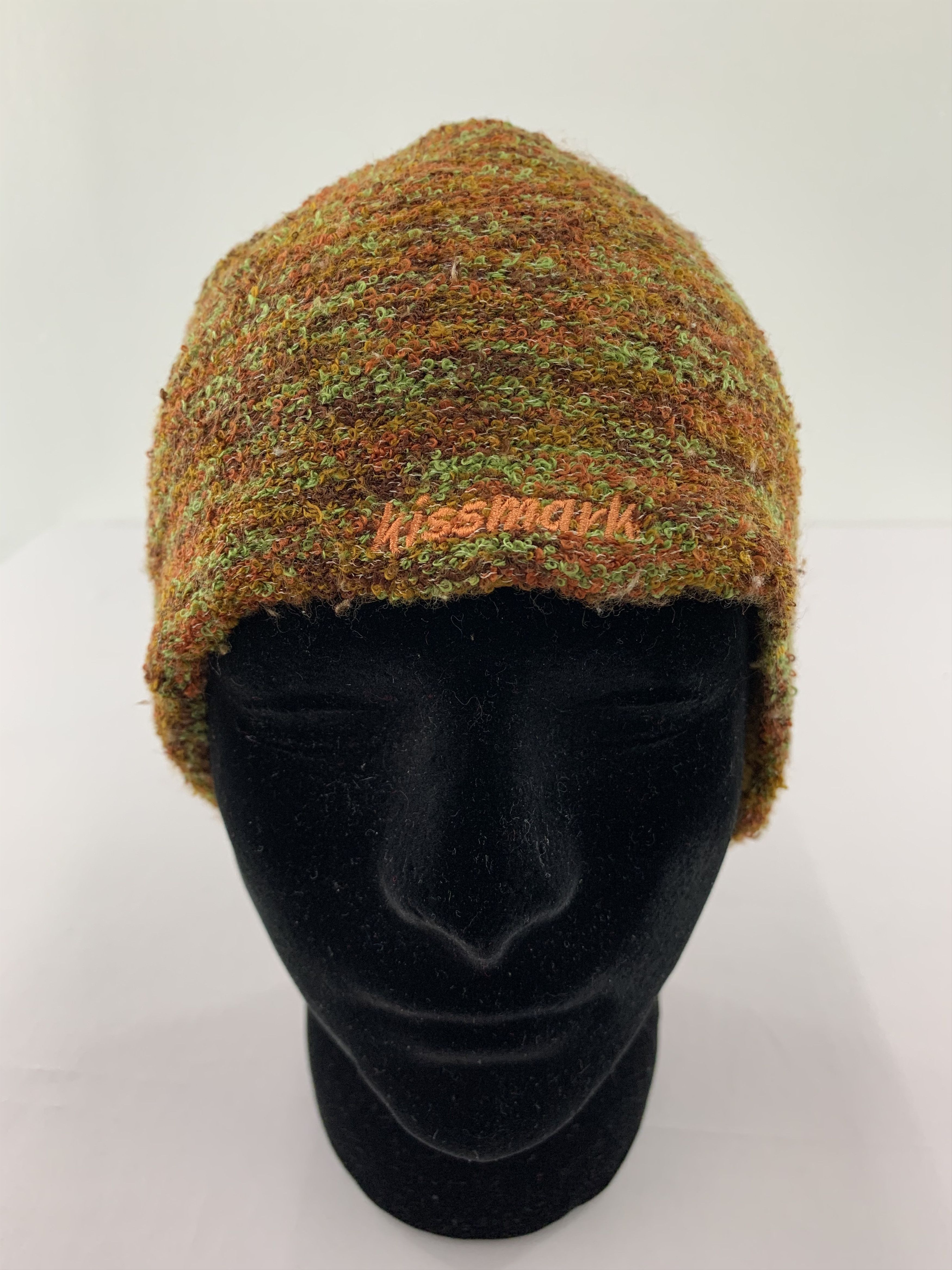 image of Hats Vintage 90's Kissmark Multicolor Wool Beanie Hat, Men's