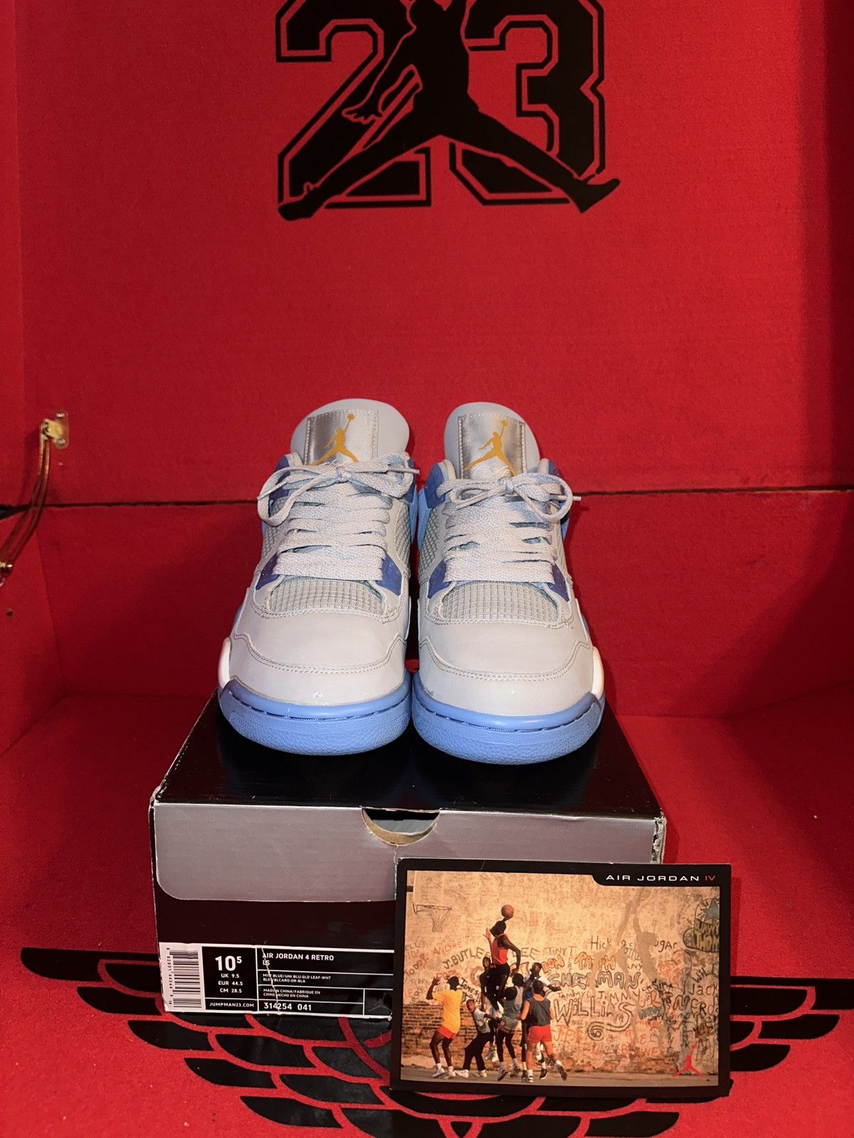 Jordan Brand Authentic 2006 Air Jordan Retro 4 “Mist Blue” Size US 10.5 / EU 43-44 - 12 Thumbnail