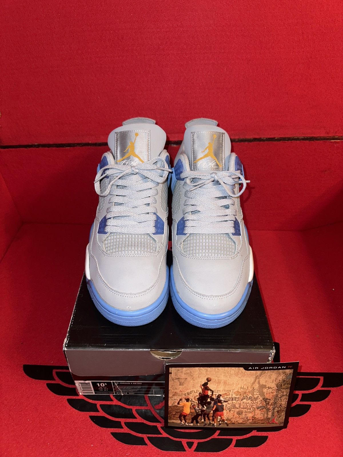 Jordan Brand Authentic 2006 Air Jordan Retro 4 “Mist Blue” Size US 10.5 / EU 43-44 - 2 Thumbnail