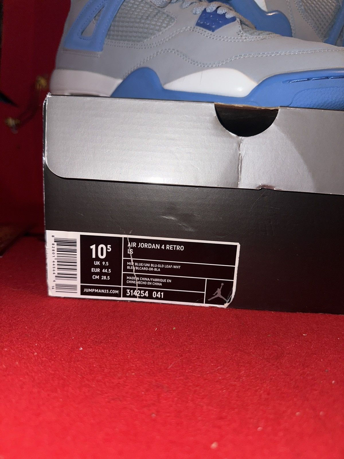 Jordan Brand Authentic 2006 Air Jordan Retro 4 “Mist Blue” Size US 10.5 / EU 43-44 - 11 Thumbnail