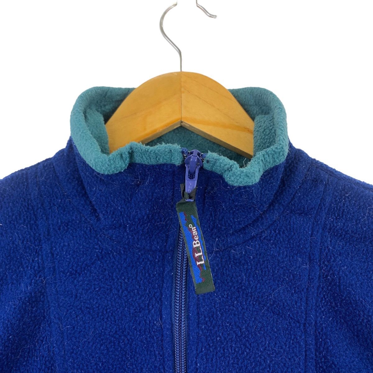 L.L. Bean LL BEAN USA Half Zipper Blue Retro Sherpa Fleece Sweatshirt Size US S / EU 44-46 / 1 - 5 Thumbnail