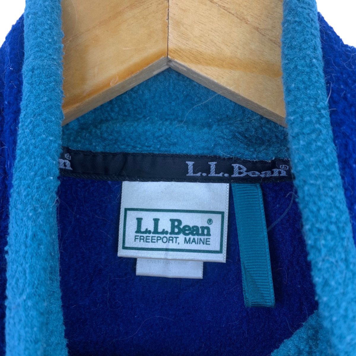 L.L. Bean LL BEAN USA Half Zipper Blue Retro Sherpa Fleece Sweatshirt Size US S / EU 44-46 / 1 - 3 Thumbnail