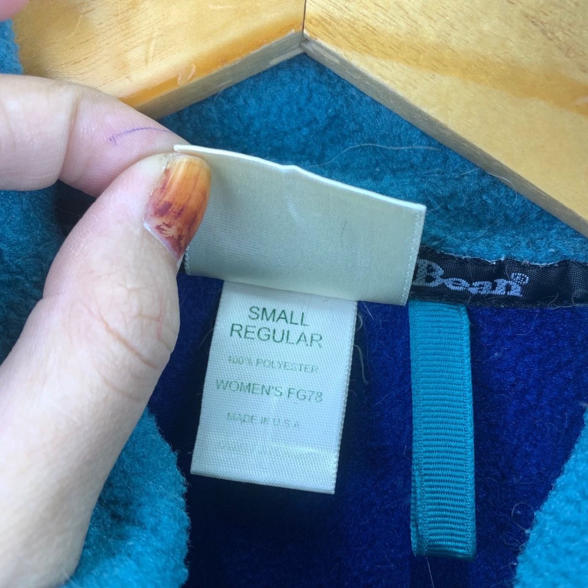 L.L. Bean LL BEAN USA Half Zipper Blue Retro Sherpa Fleece Sweatshirt Size US S / EU 44-46 / 1 - 7 Thumbnail