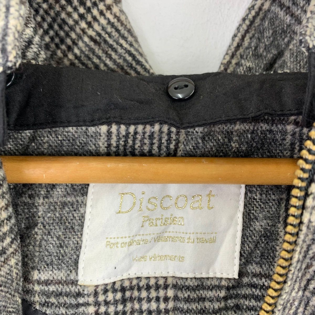Japanese Brand Vintage DISCOAT PARISIEN Japanese Brand Check Tartan Grey Size US M / EU 48-50 / 2 - 3 Thumbnail