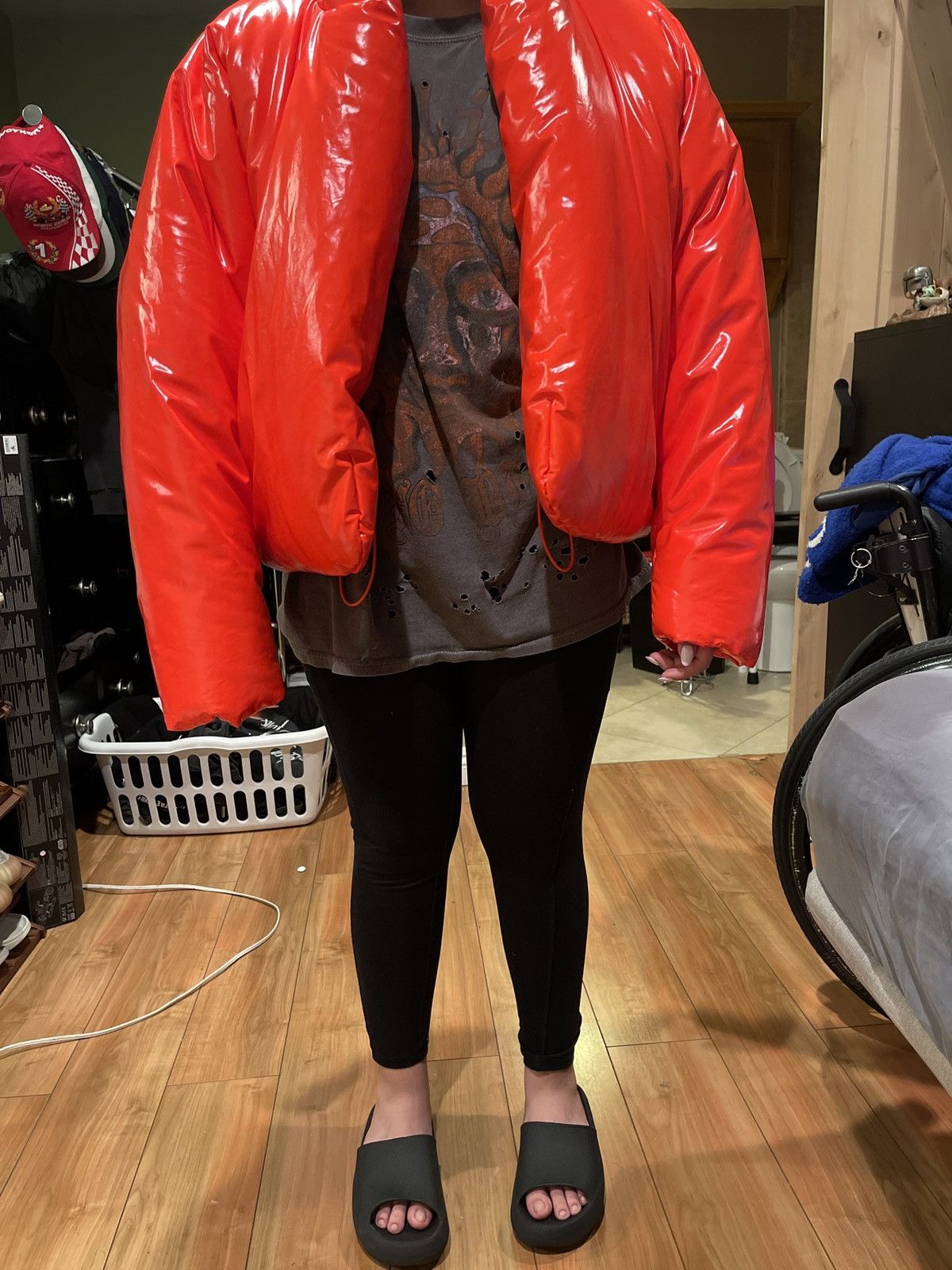 Gap × Kanye West YEEZY GAP RED ROUND PUFFER JACKET | Grailed