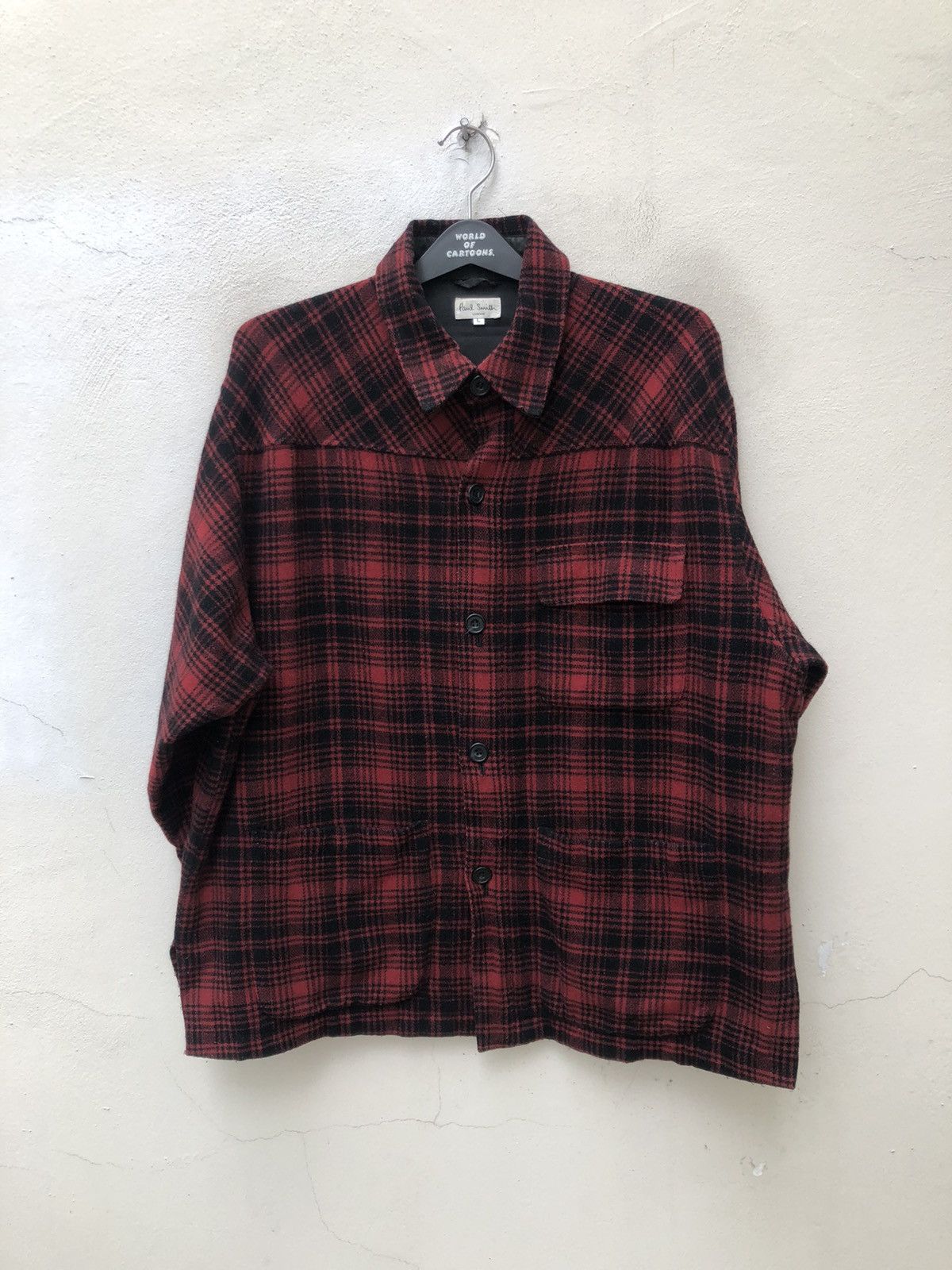 Paul Smith Vintage Paul Smith Tartan 3 Pocket Baggy Wool Flannel Jacket Size US L / EU 52-54 / 3 - 3 Thumbnail