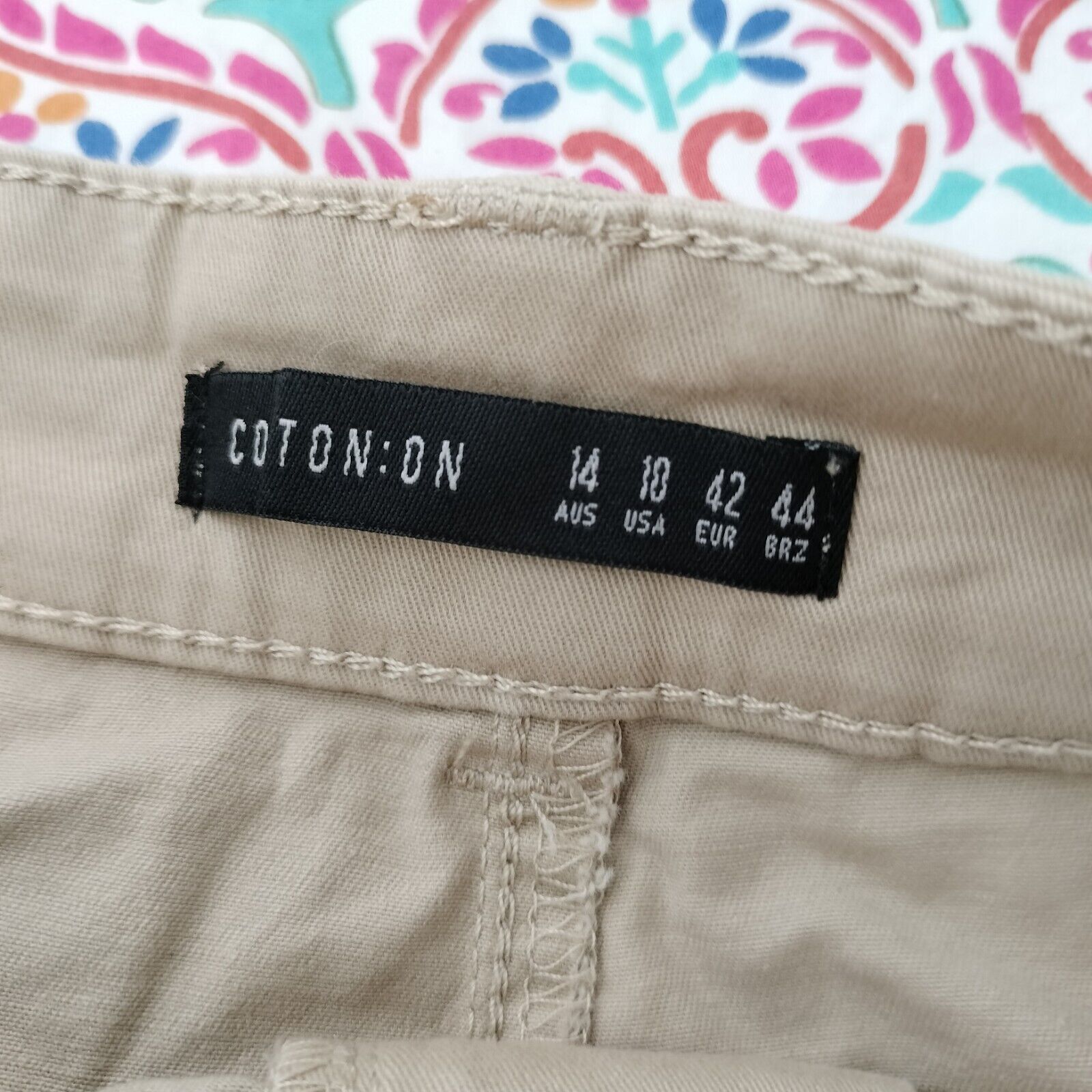 Cotton On Cotton On High Waist A Line Utility Cargo Chino Raw Hem Alt Size 32" / US 10 / IT 46 - 6 Thumbnail