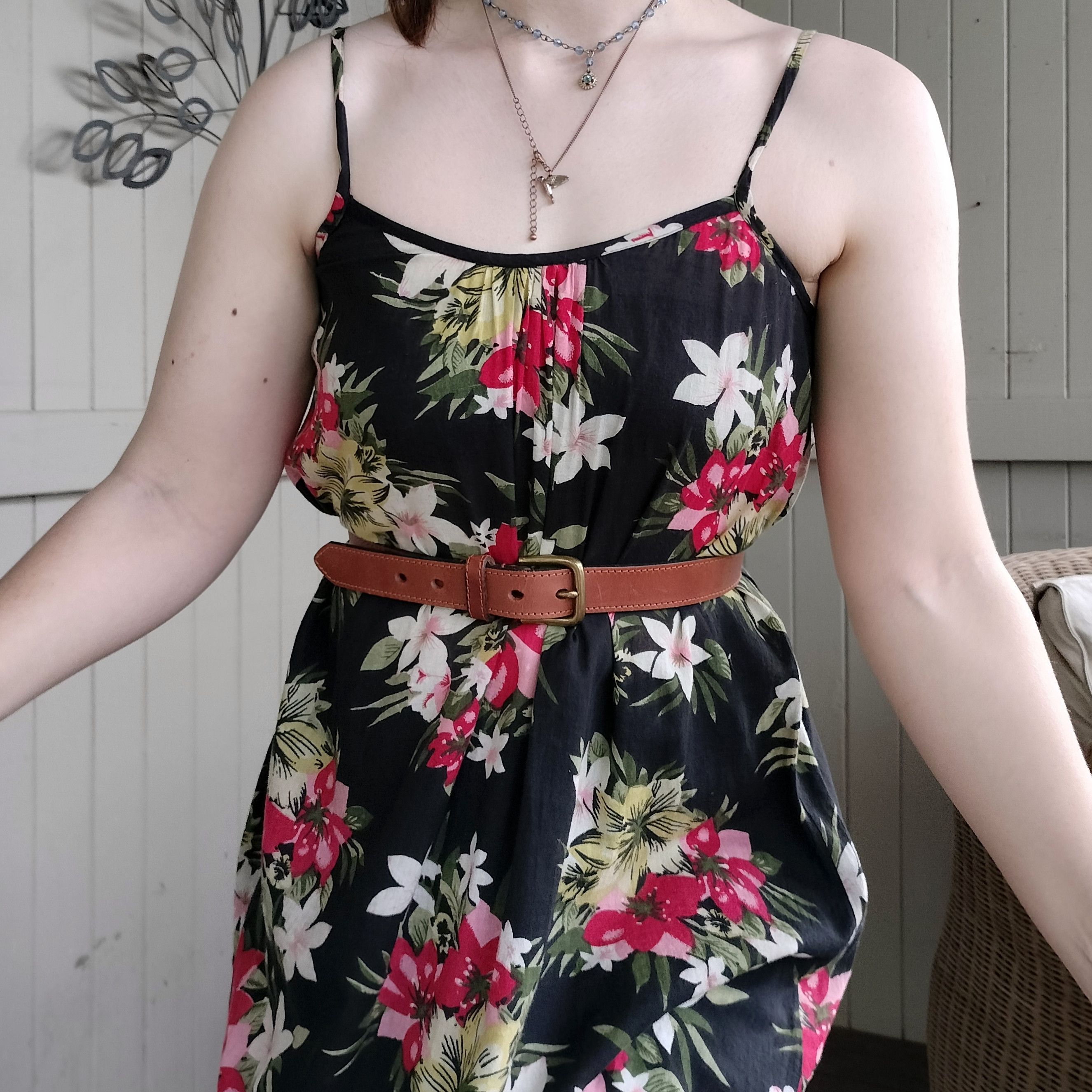 Other Tree of life floral leaf print mini shift dress Size ONE SIZE - 5 Thumbnail