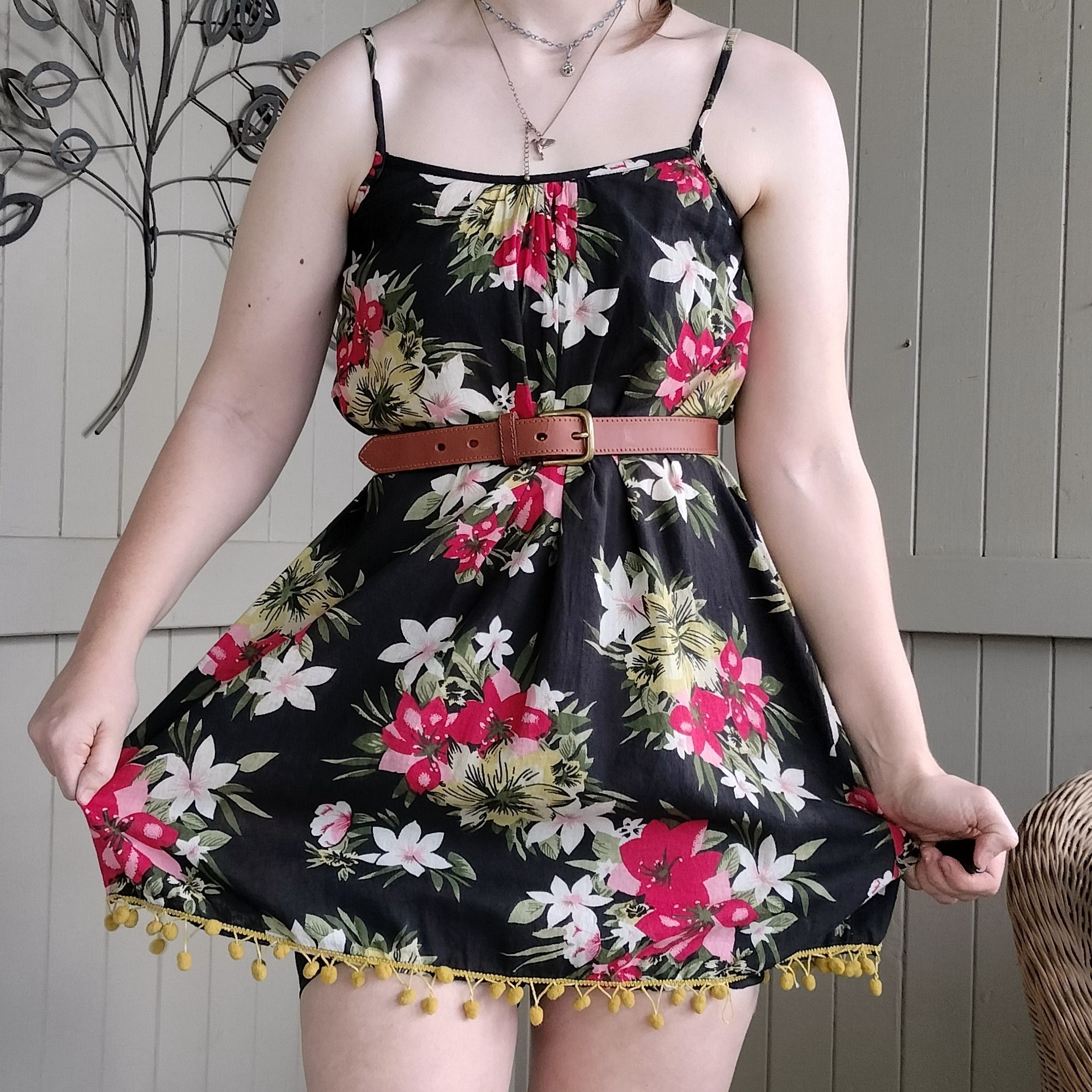 Other Tree of life floral leaf print mini shift dress Size ONE SIZE - 1 Thumbnail