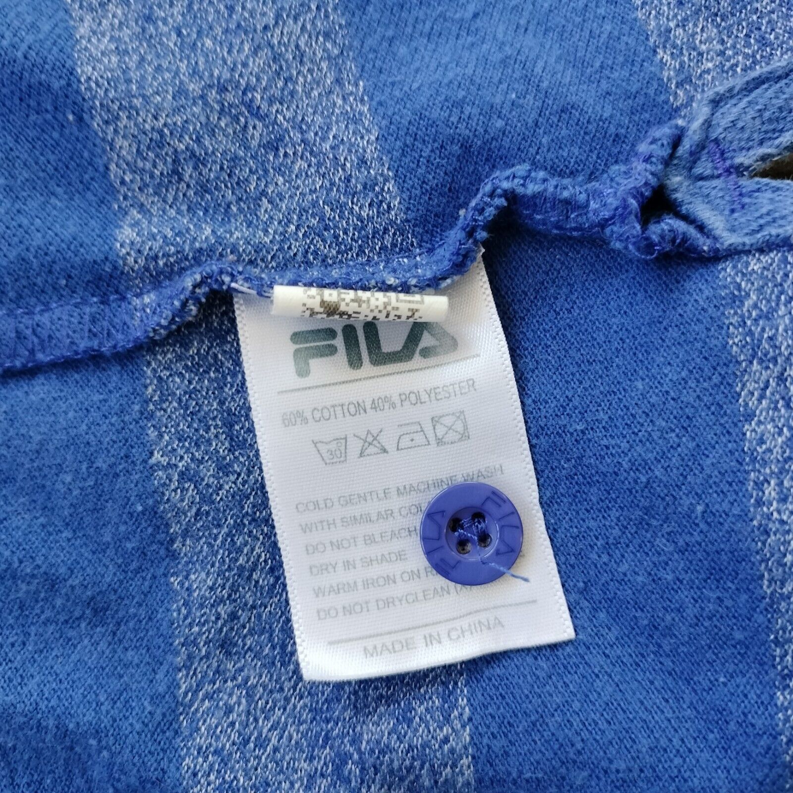 Fila × Vintage Fila Size 3XL Polo Shirt Mens Blue Knit Striped Short Sleeve Size US XXL / EU 58 / 5 - 7 Thumbnail