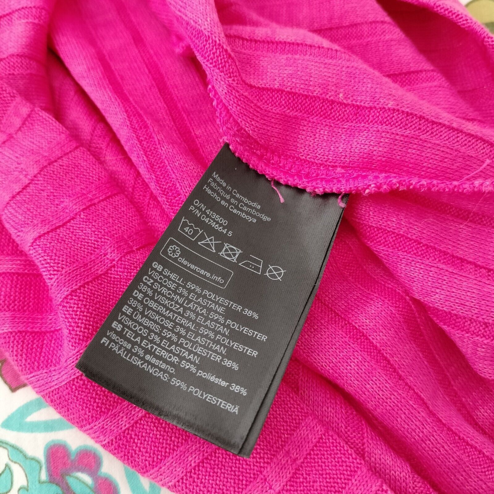 H&M H&M Top Hot Pink One Shoulder Knit Ribbed Jacquard Festival Size S / US 4 / IT 40 - 6 Thumbnail