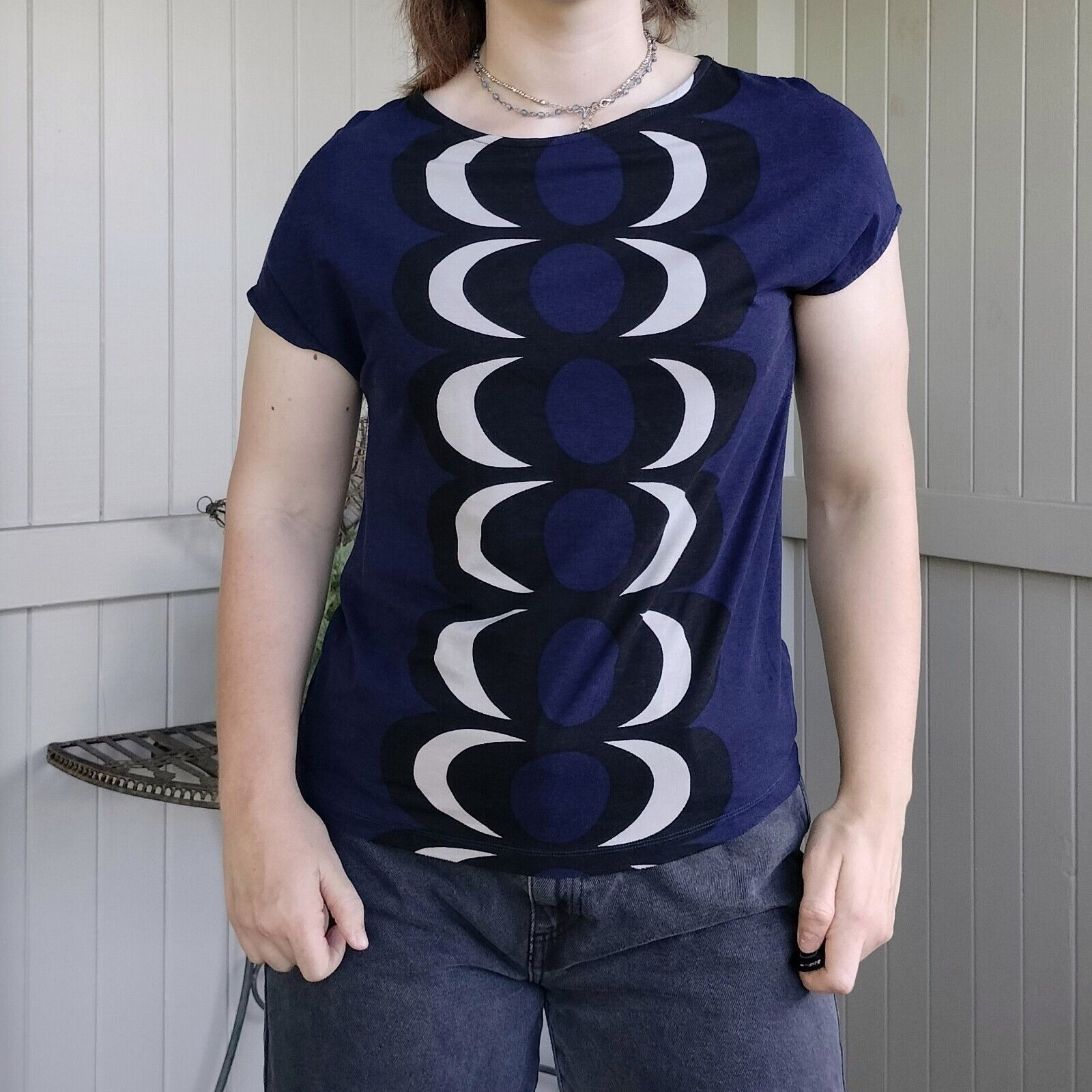 Designer × Marimekko Marimekko Size M 12 T Shirt Top Kaivo Art Arty Size M / US 6-8 / IT 42-44 - 2 Thumbnail