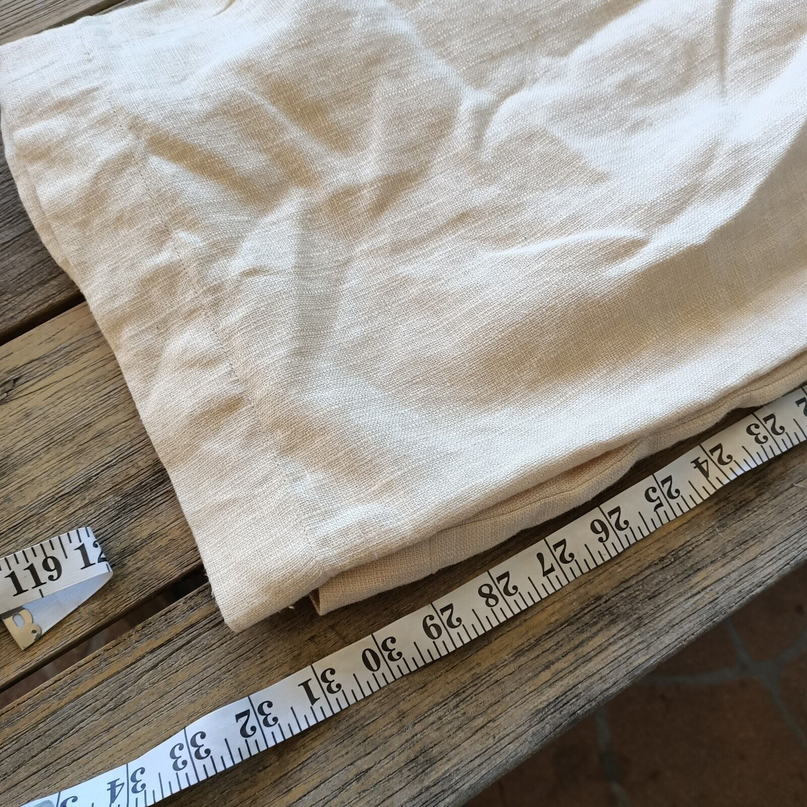Handmade × Vintage Vintage 80s 90s Size 14 16 Pants Yellow Wide Leg Linen Size 33" - 6 Thumbnail