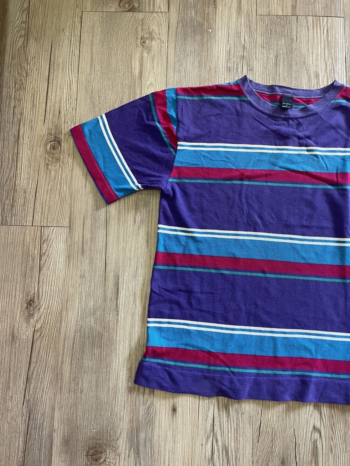 Vintage Vintage 90s Striped T shirts Size US S / EU 44-46 / 1 - 3 Thumbnail