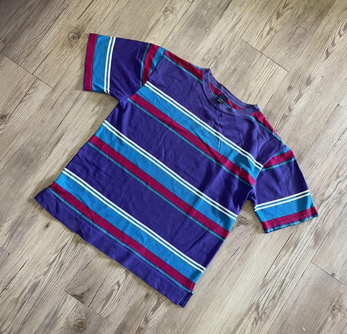 Vintage Vintage 90s Striped T shirts Size US S / EU 44-46 / 1 - 1 Thumbnail