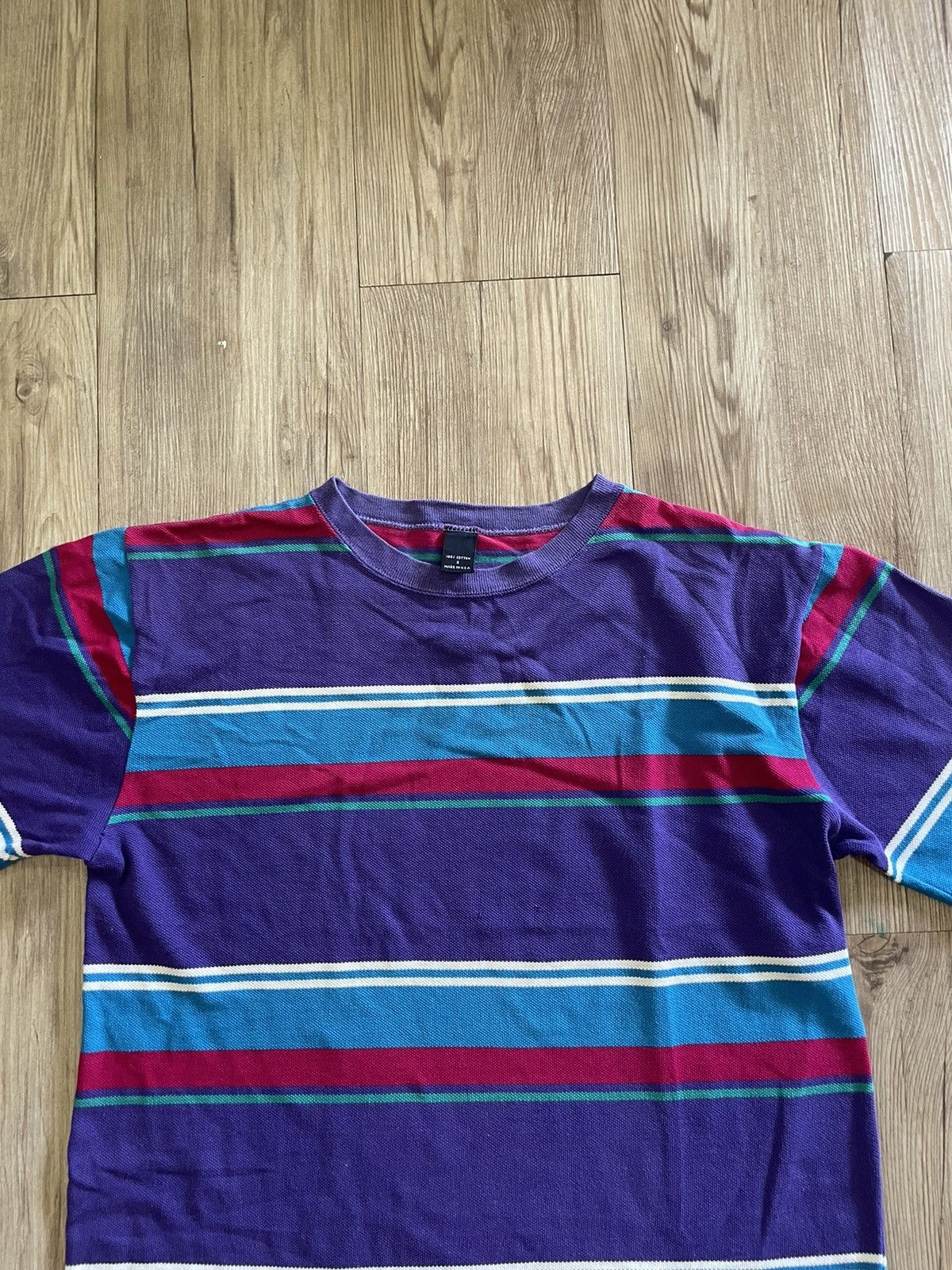 Vintage Vintage 90s Striped T shirts Size US S / EU 44-46 / 1 - 5 Thumbnail