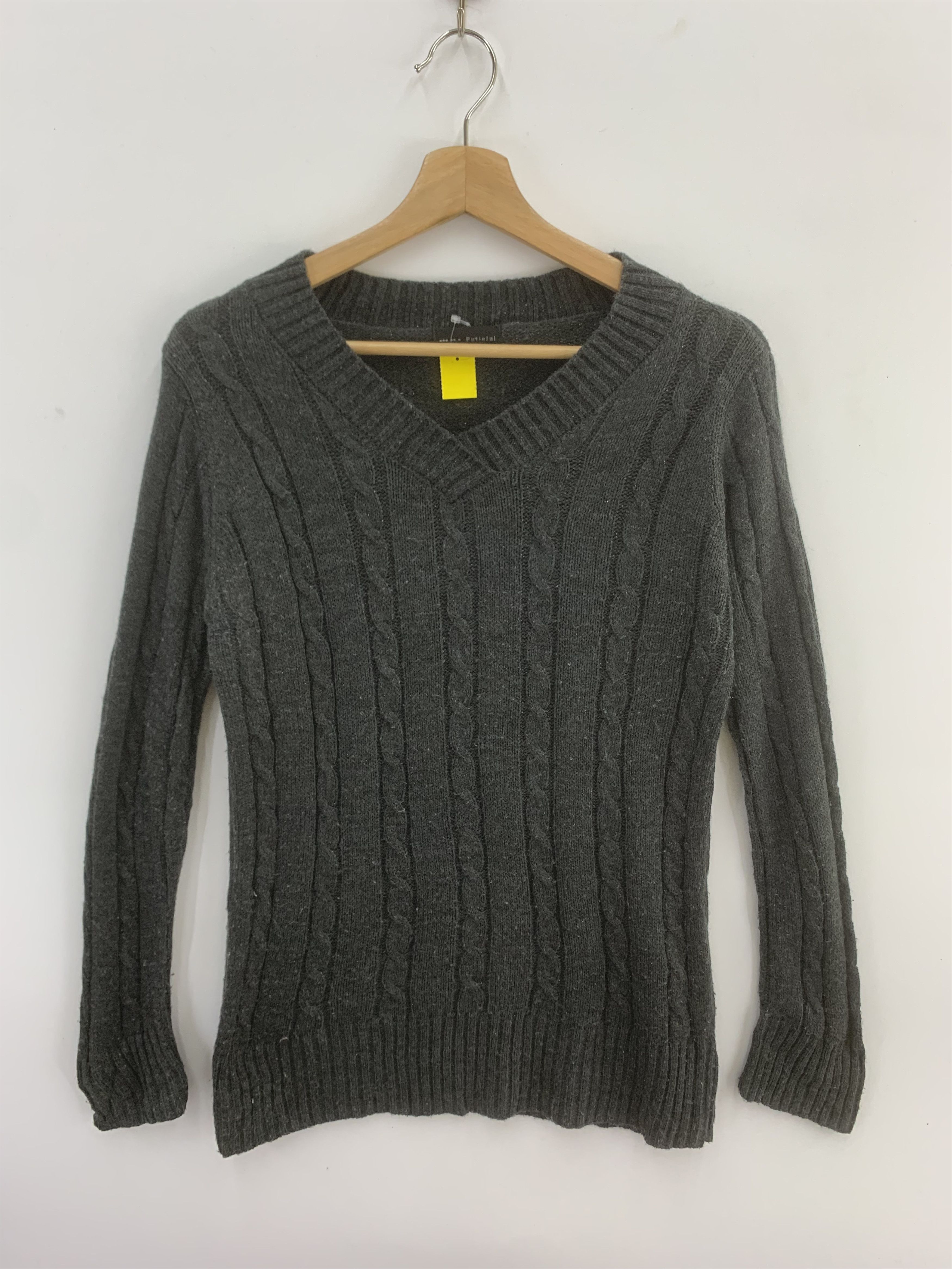 Aran Isles Knitwear × Japanese Brand Putielal Vintage Knitwear Wool Blend Sweater Size US M / EU 48-50 / 2 - 1 Thumbnail