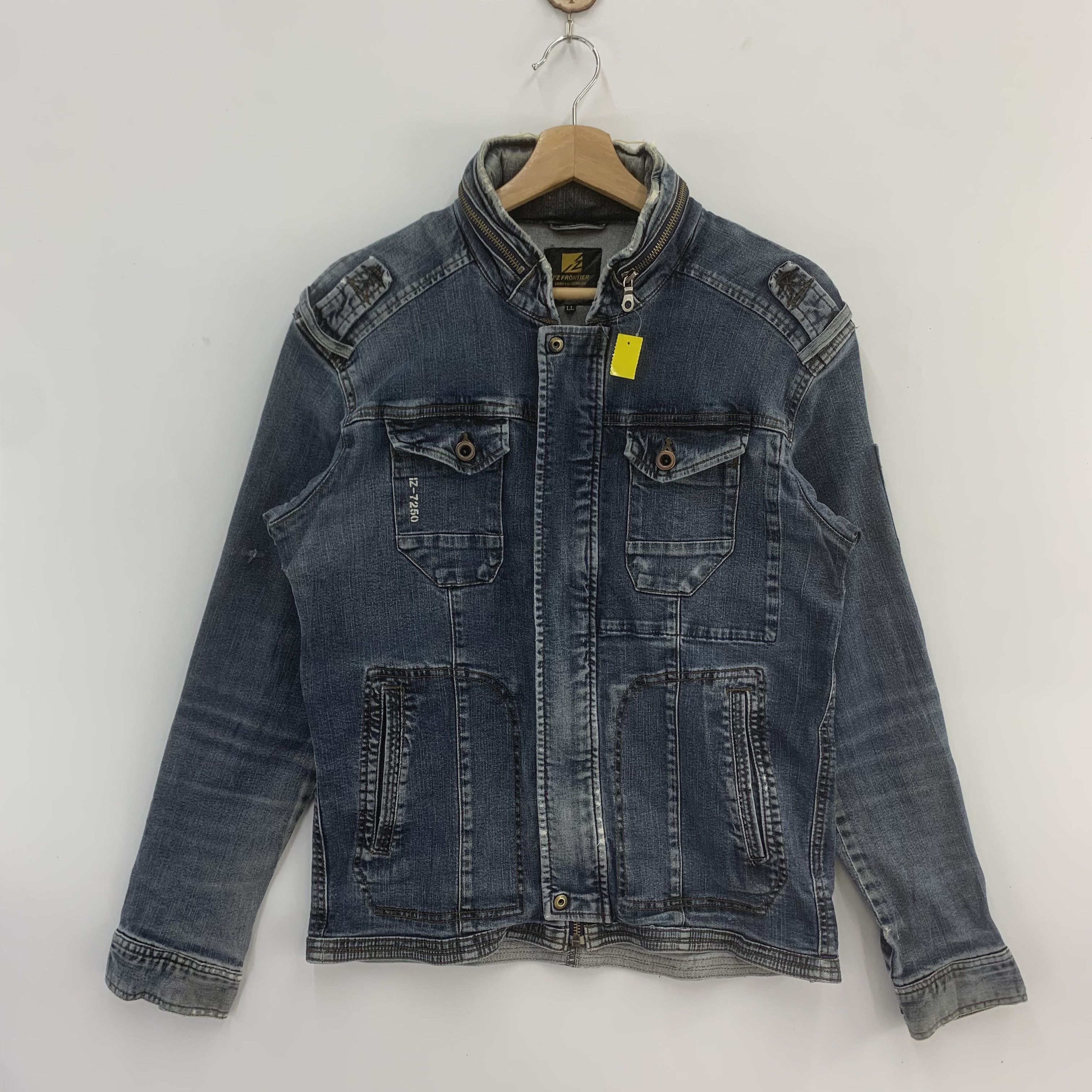 Japanese Brand I'Z Frontier Denim Jacket Multipocket Hoodie Size US L / EU 52-54 / 3 - 1 Thumbnail